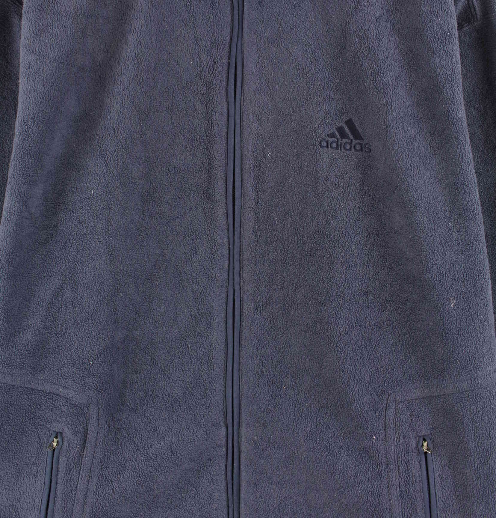 Adidas 90s Vintage Fleece Sweatjacke Blau L (detail image 1)