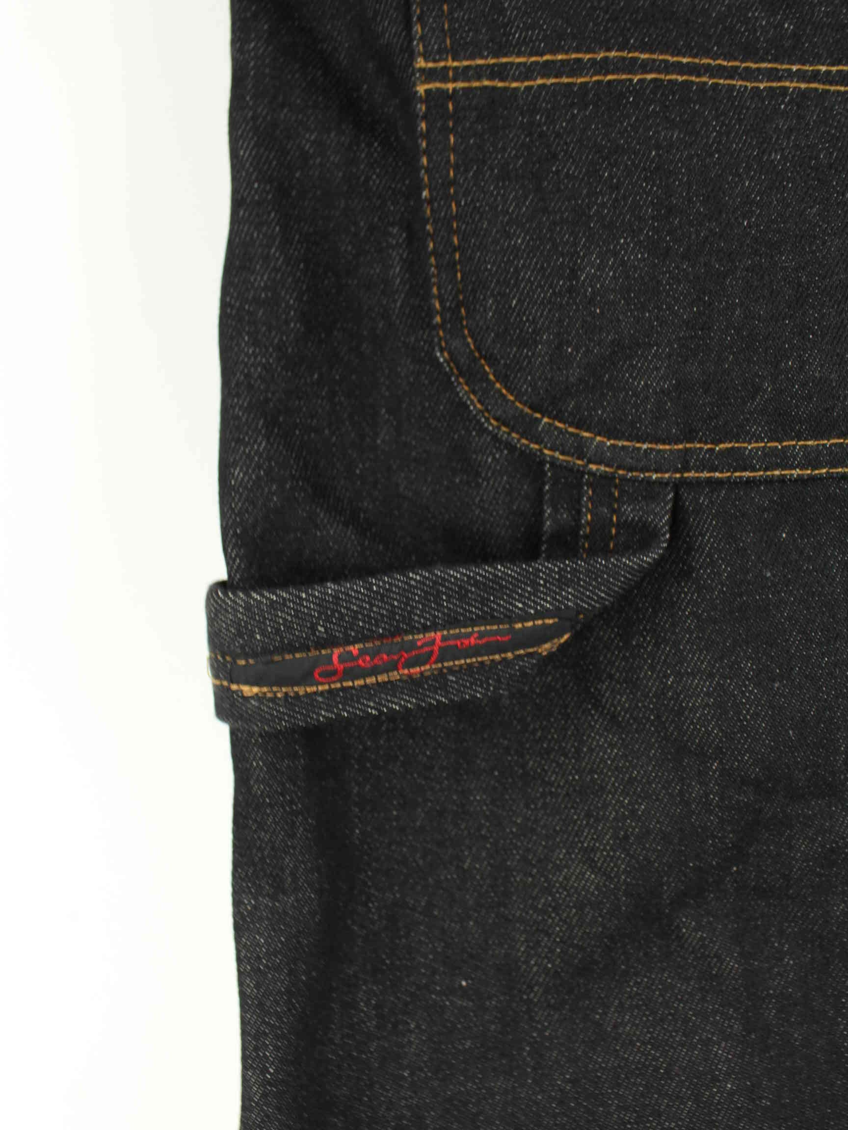 Sean John 90s Vintage Carpenter Jorts / Jeans Shorts Grau W42 (detail image 2)