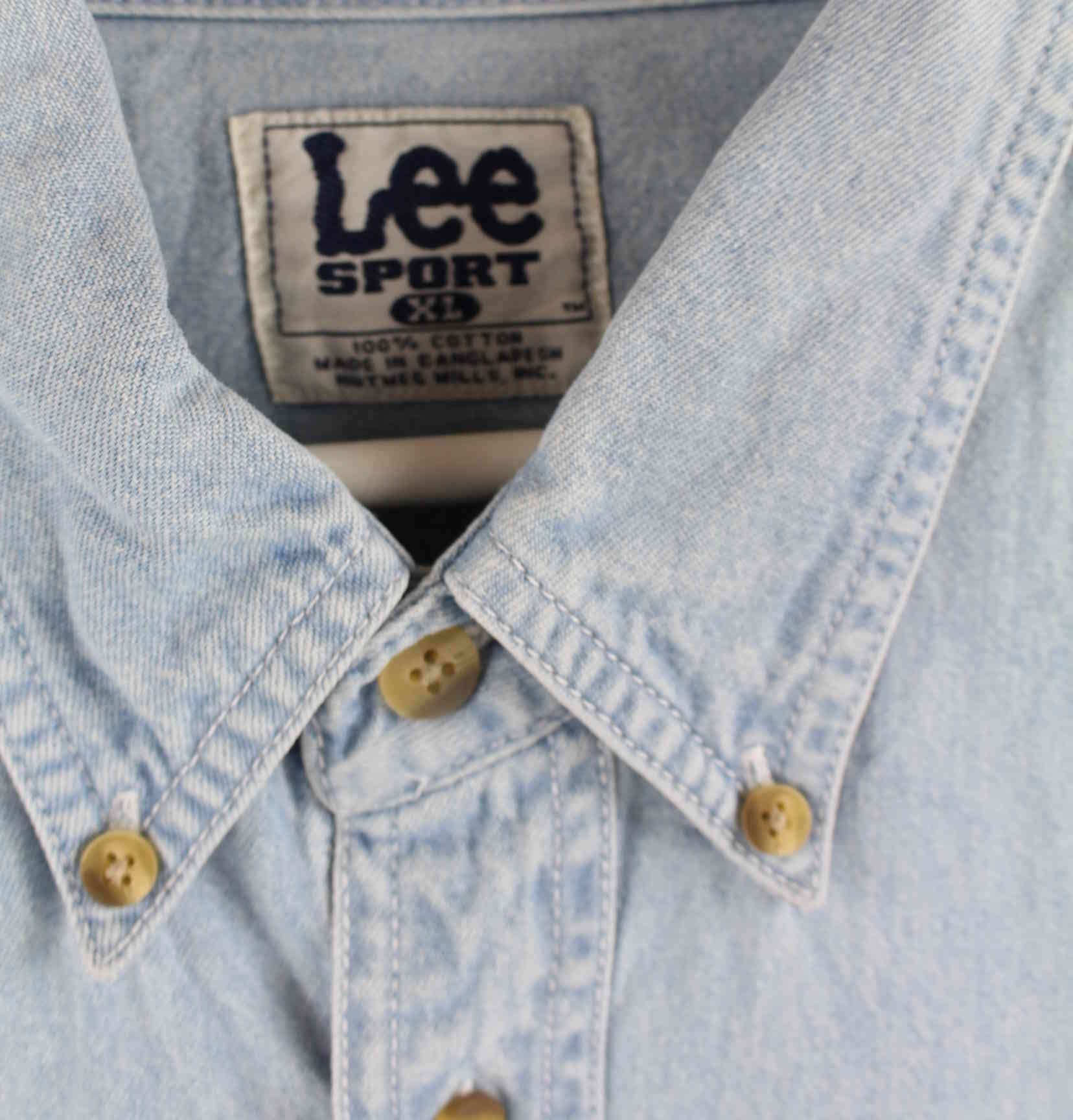 Lee Sport 90s Vintage G-Packers Hemd Blau XL (detail image 2)