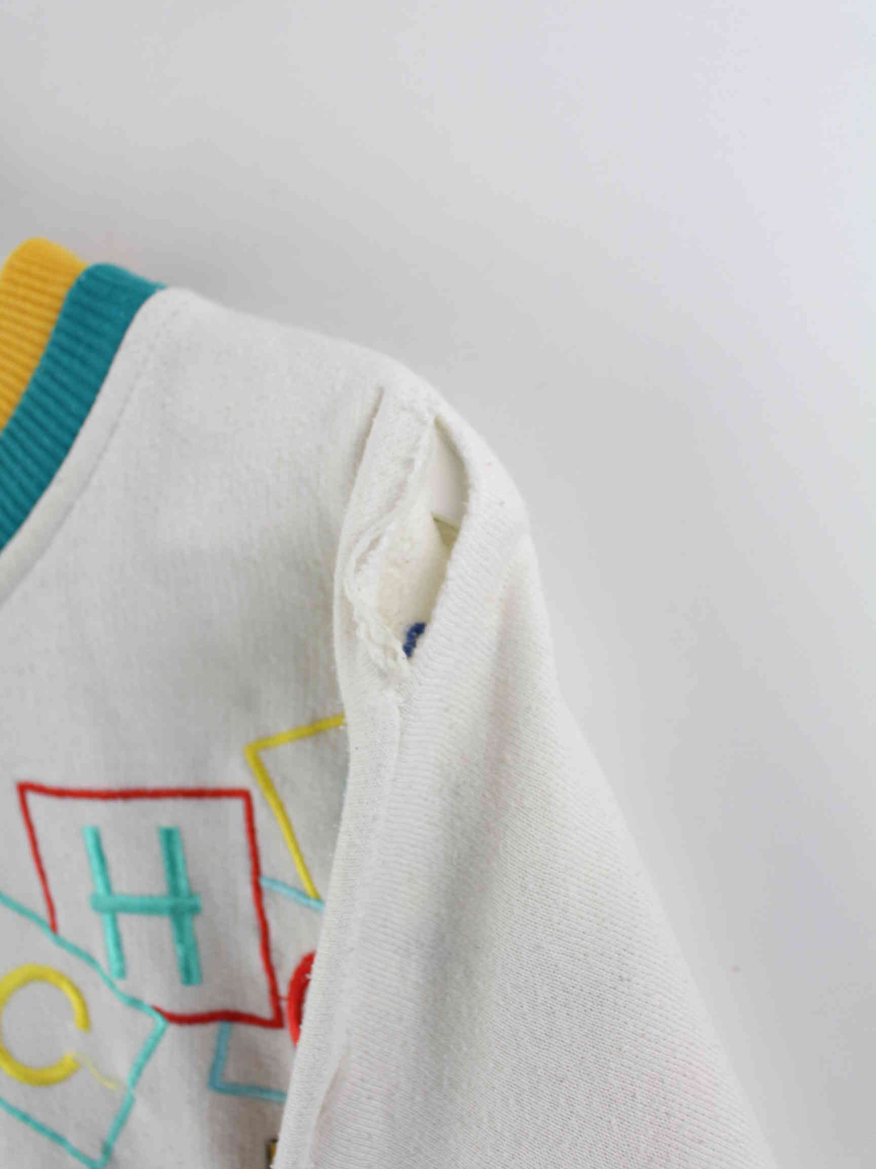 Vintage 90s Children Embroidered Sweater Mehrfarbig L (detail image 3)