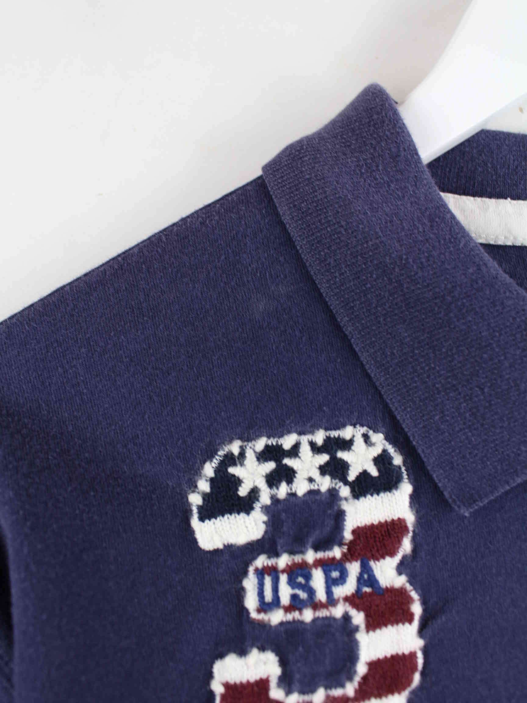 U.S. Polo ASSN. Embroidered Langarm Polo Blau XL (detail image 2)