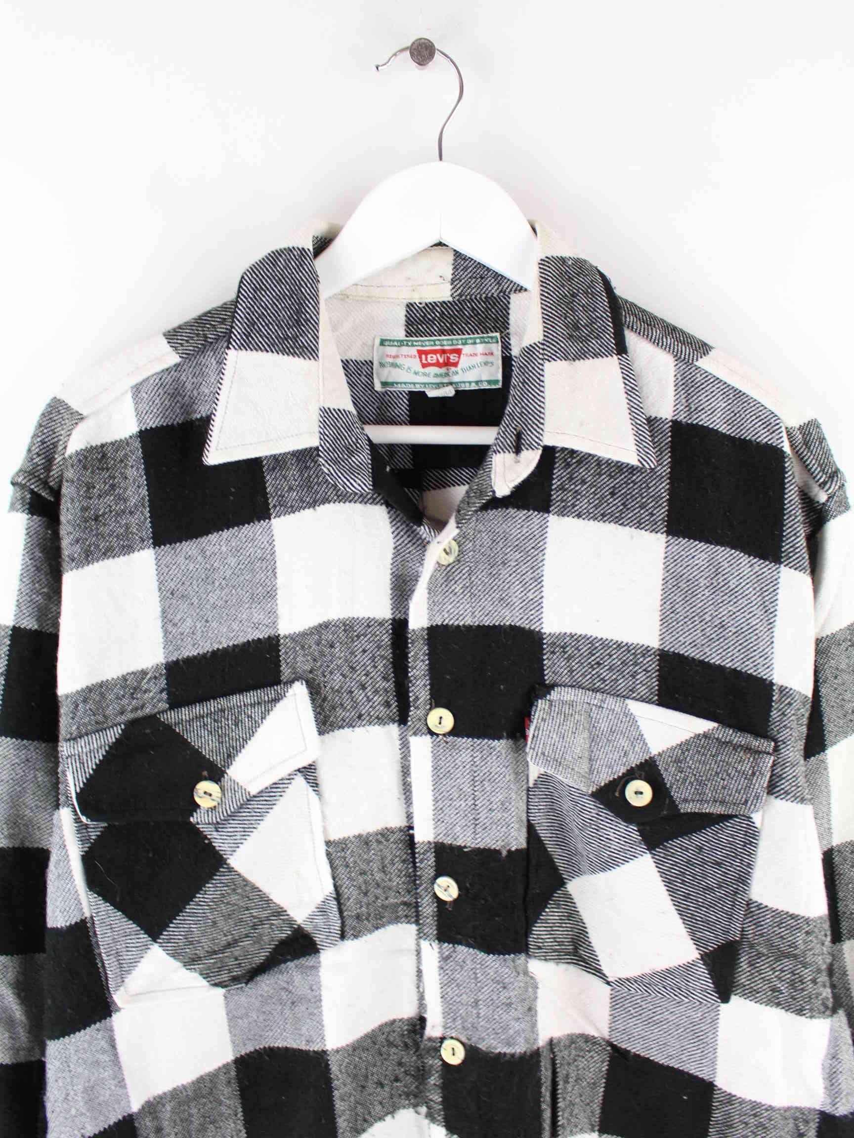 Levi's 80s Vintage Flanell Hemd Weiß XL (detail image 1)