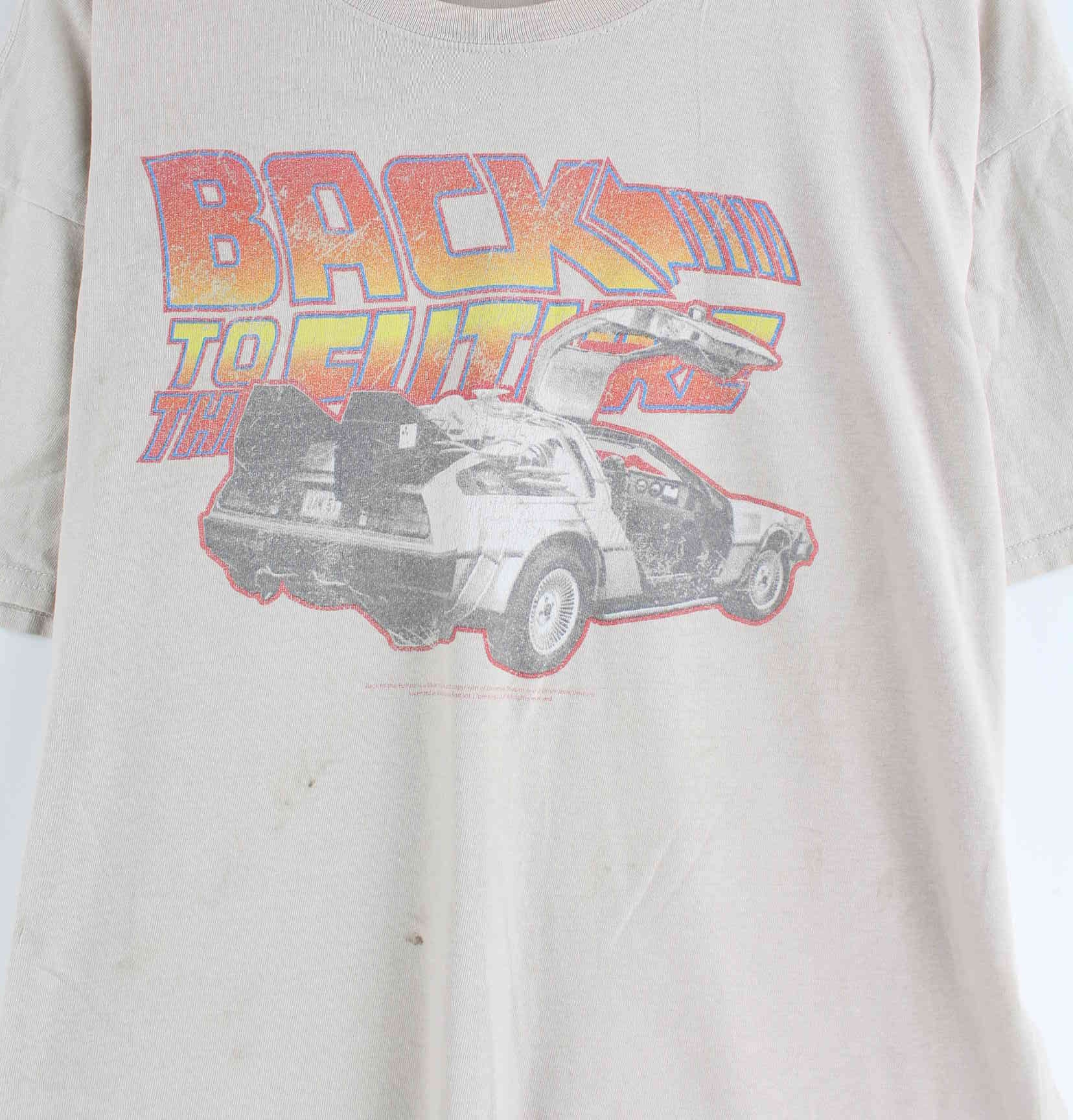 Gildan Back To The Future Print T-Shirt Grau L (detail image 1)