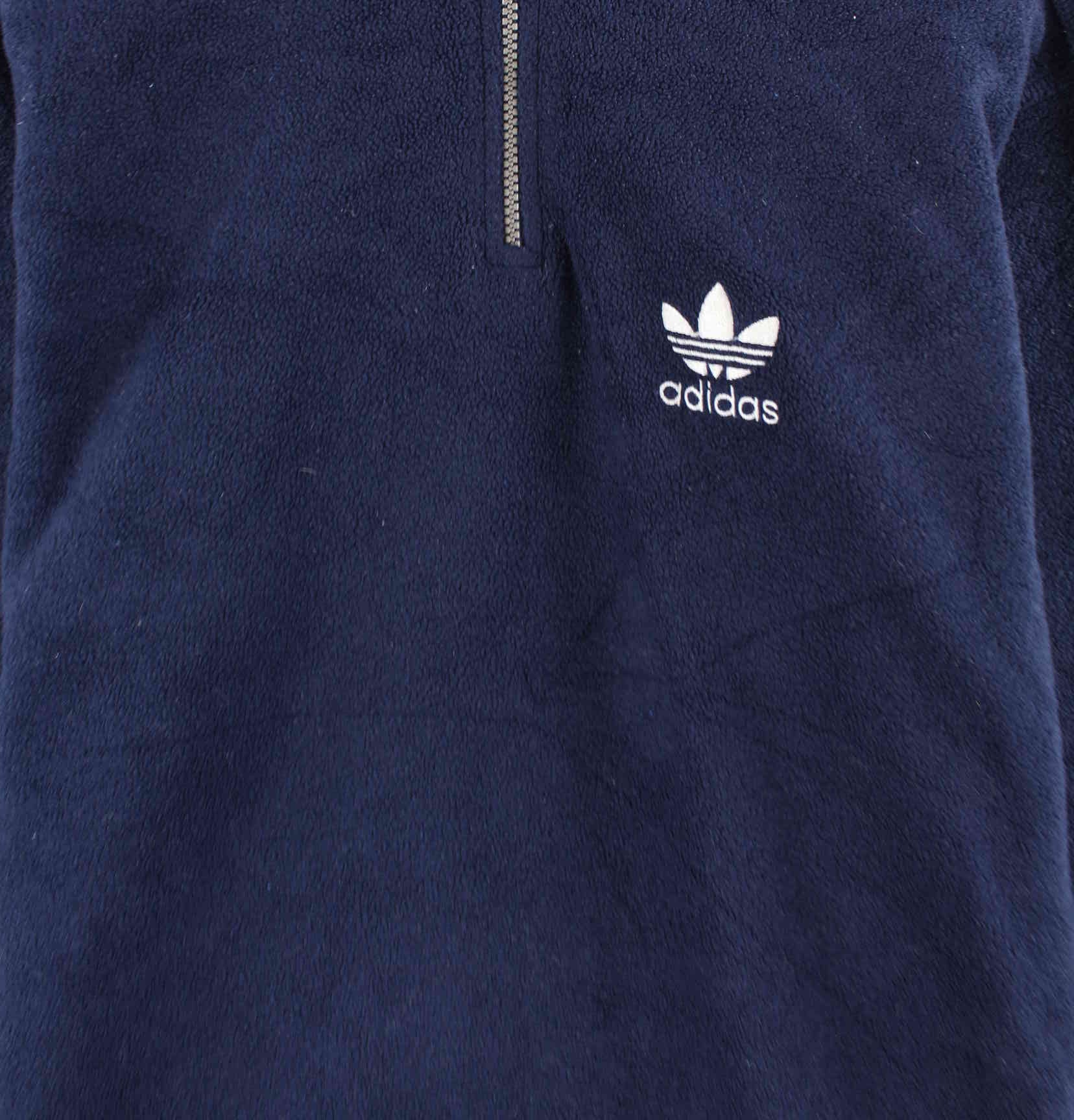 Adidas Damen 90s Vintage half Zip Fleece Sweater Blau XS (detail image 1)