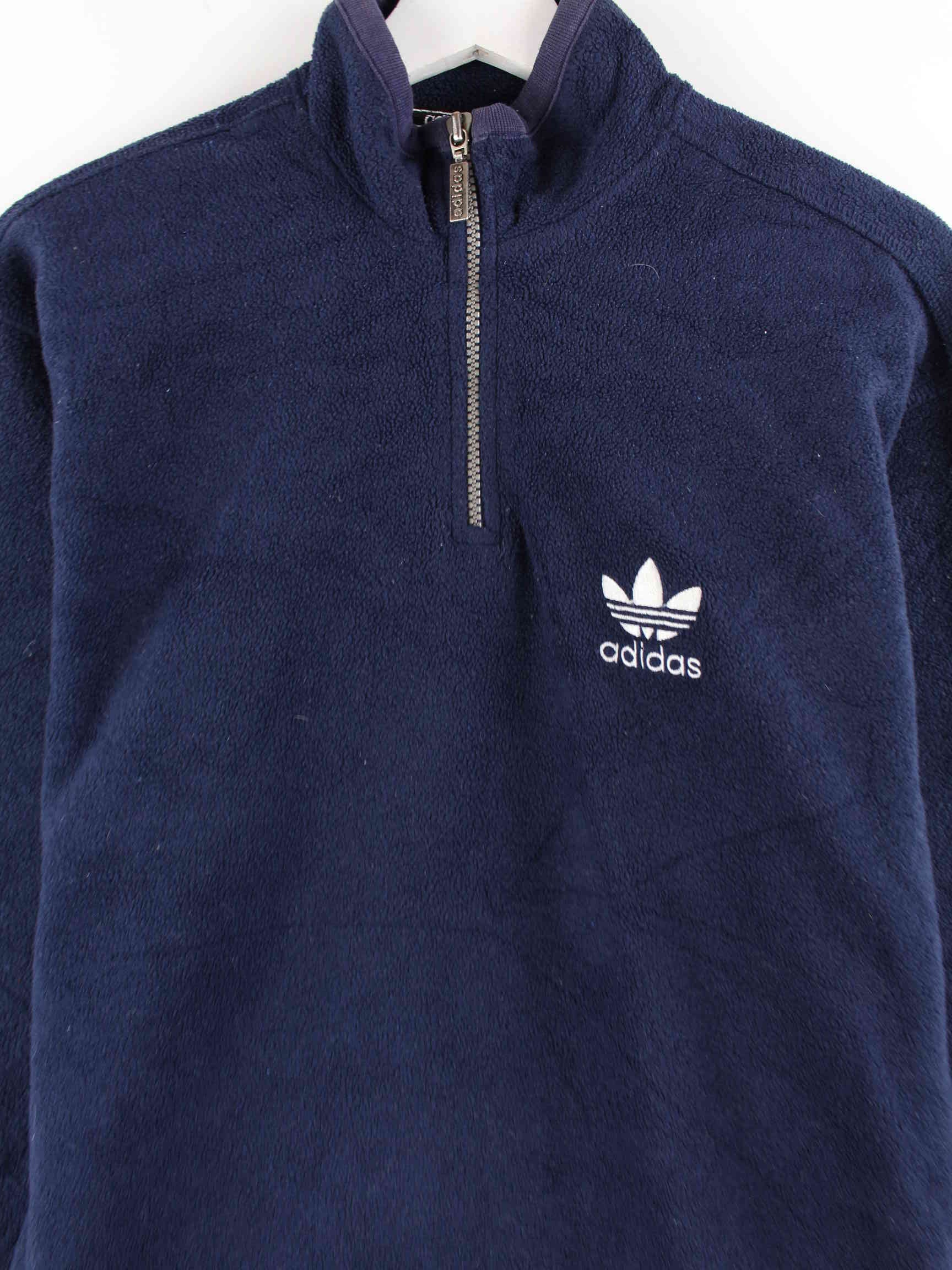 Adidas Damen 90s Vintage half Zip Fleece Sweater Blau XS (detail image 1)