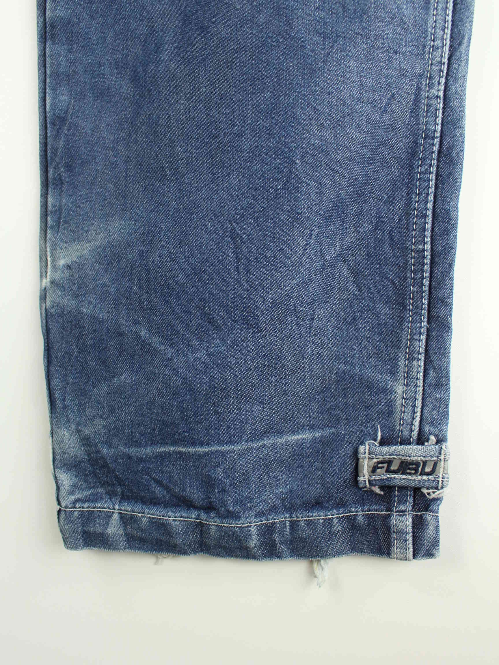Fubu y2k Classic Fit Embroidered Jeans Blau W30 L32 (detail image 6)