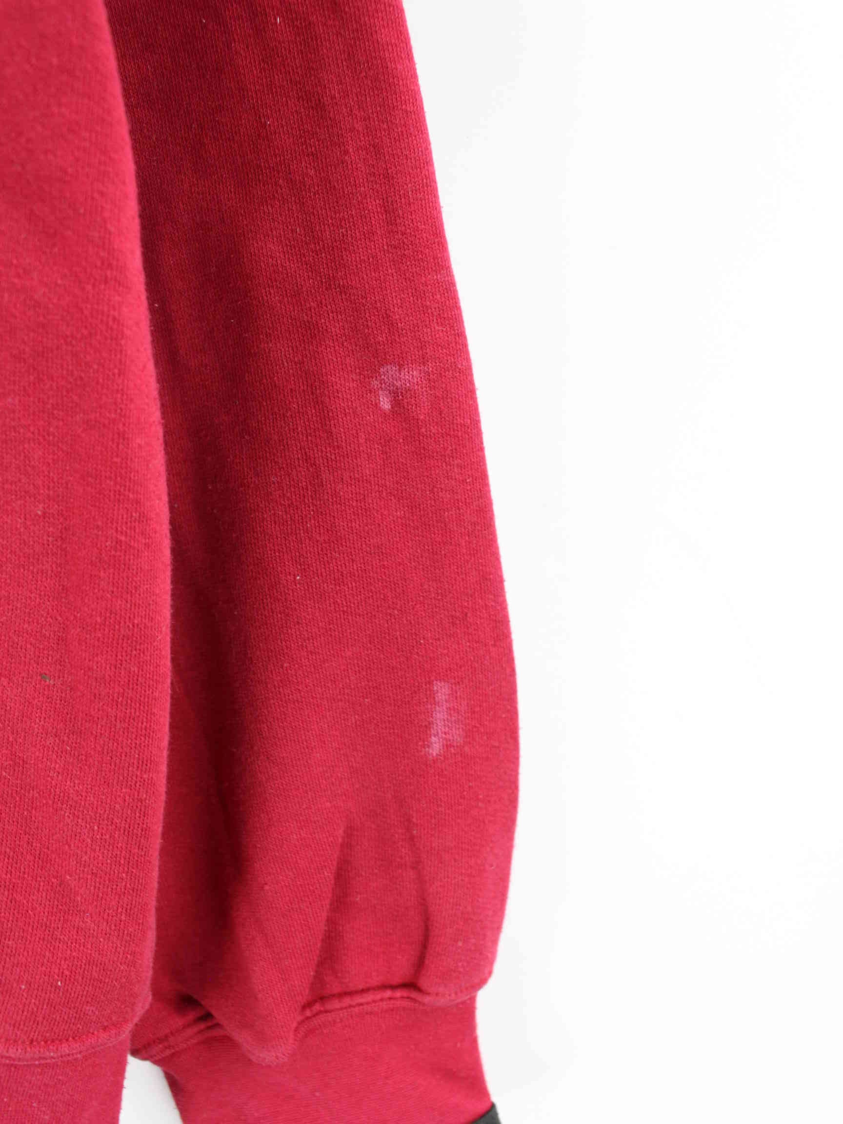 Nike 90s Vintage Embroidered Half Zip Sweater Rot L (detail image 3)