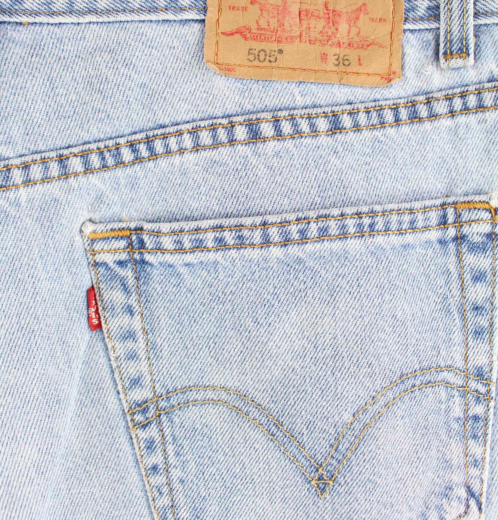 Levi's 505 Jeans Shorts Blau W36 (detail image 2)