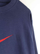 Nike Damen 90s Vintage Big Swoosh Sweater Blau L (detail image 3)