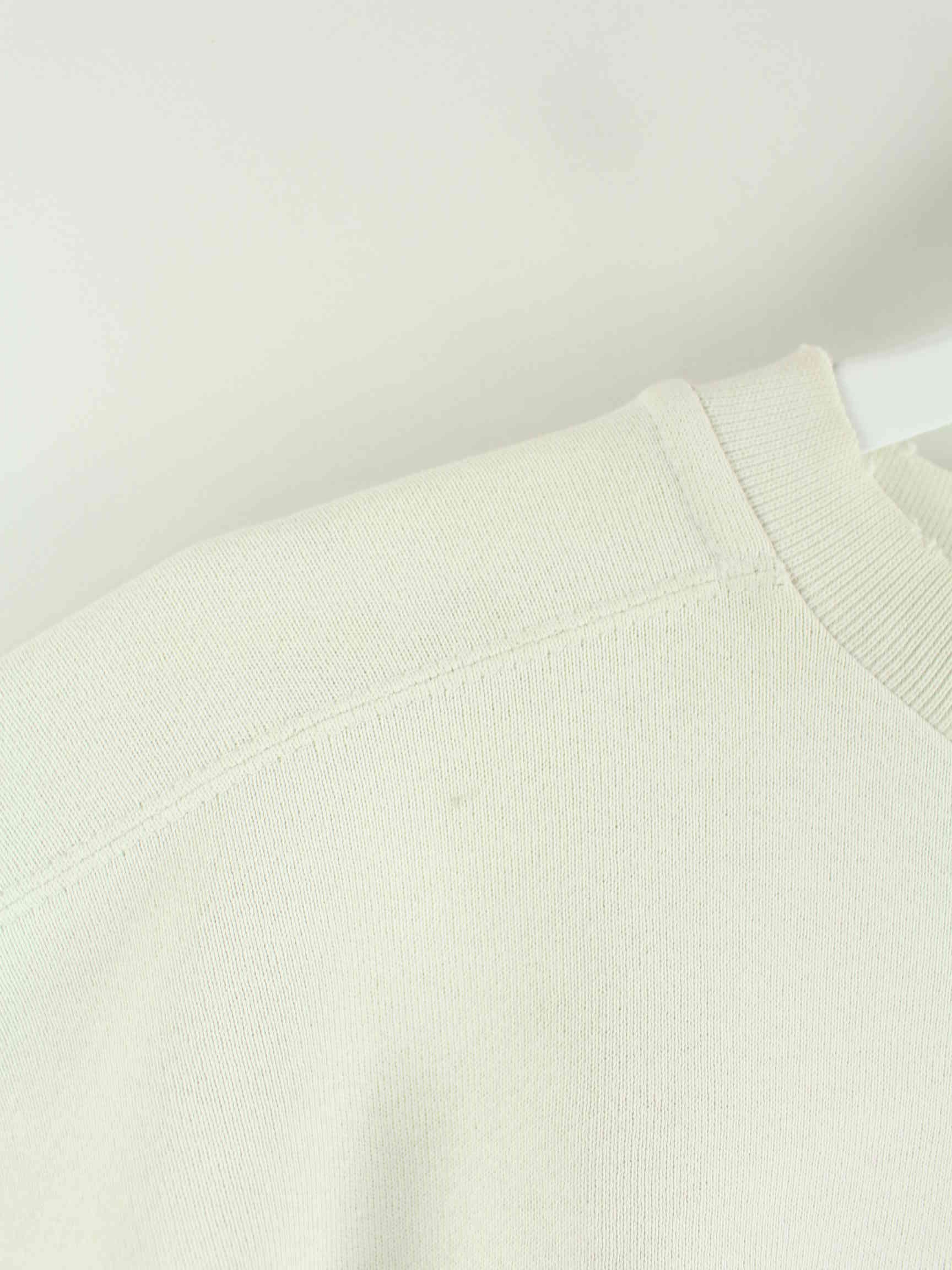Nike 90s Vintage Embroidered Big Swoosh Sweater Beige L (detail image 3)