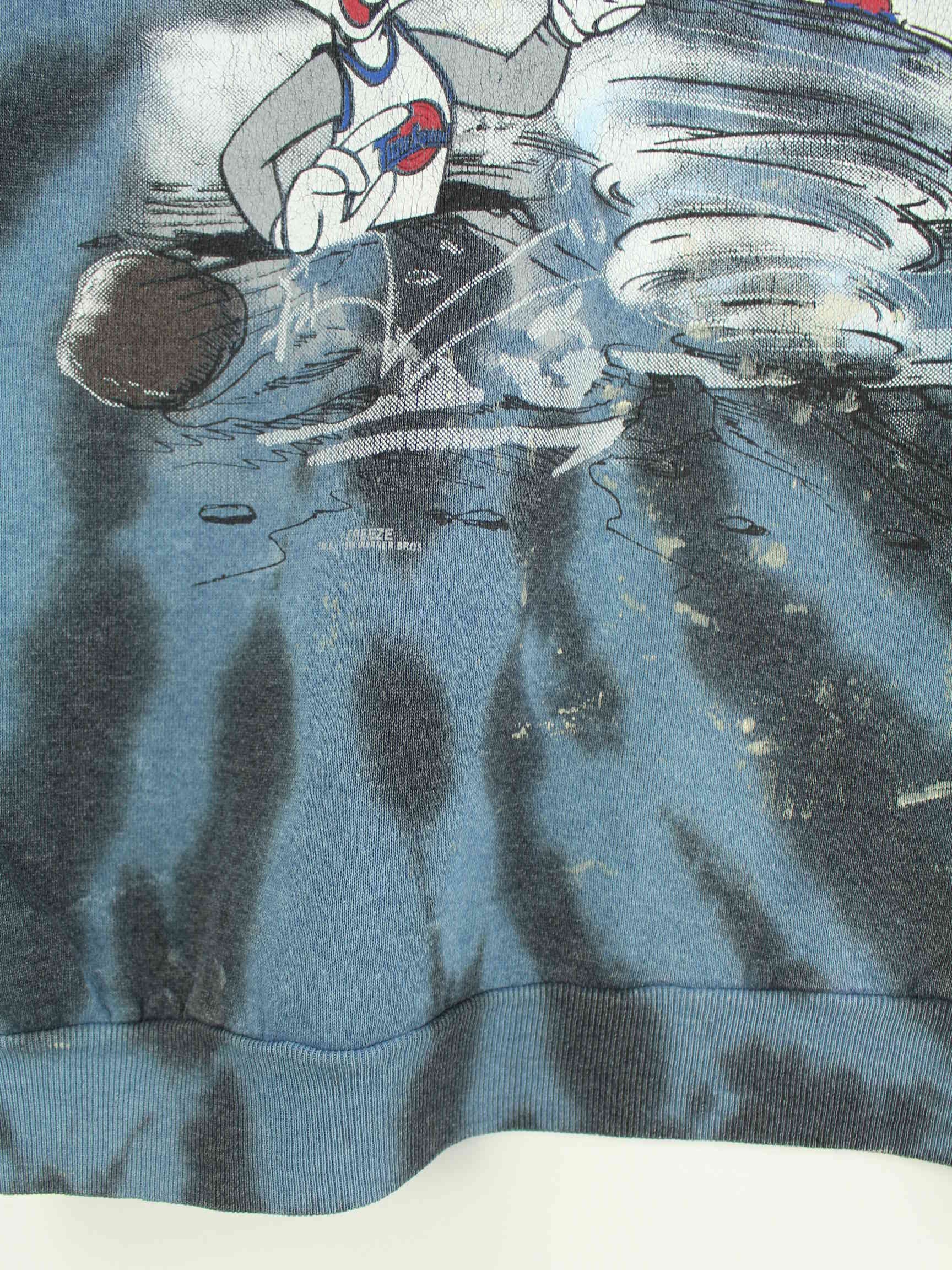 Tultex 90s Vintage Looney Tunes Print Sweater Blau XL (detail image 4)