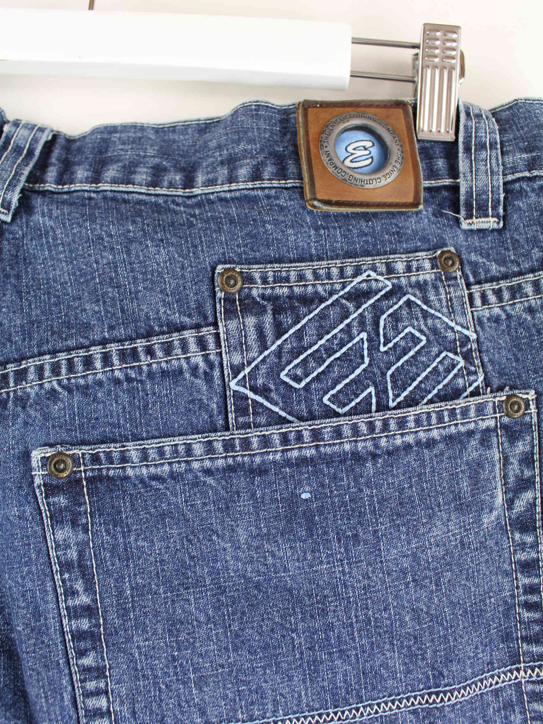 Vintage y2k Embroidered Baggy Jeans Blau  (detail image 2)