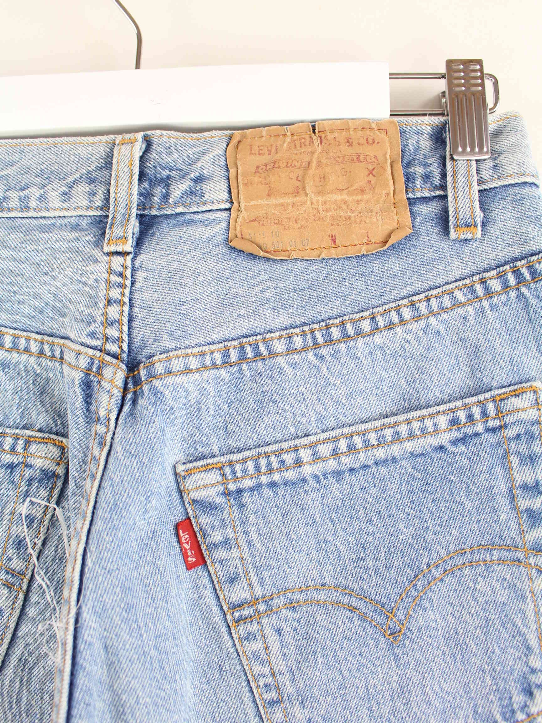 Levi's 501 Jeans Shorts Blau W24 (detail image 3)