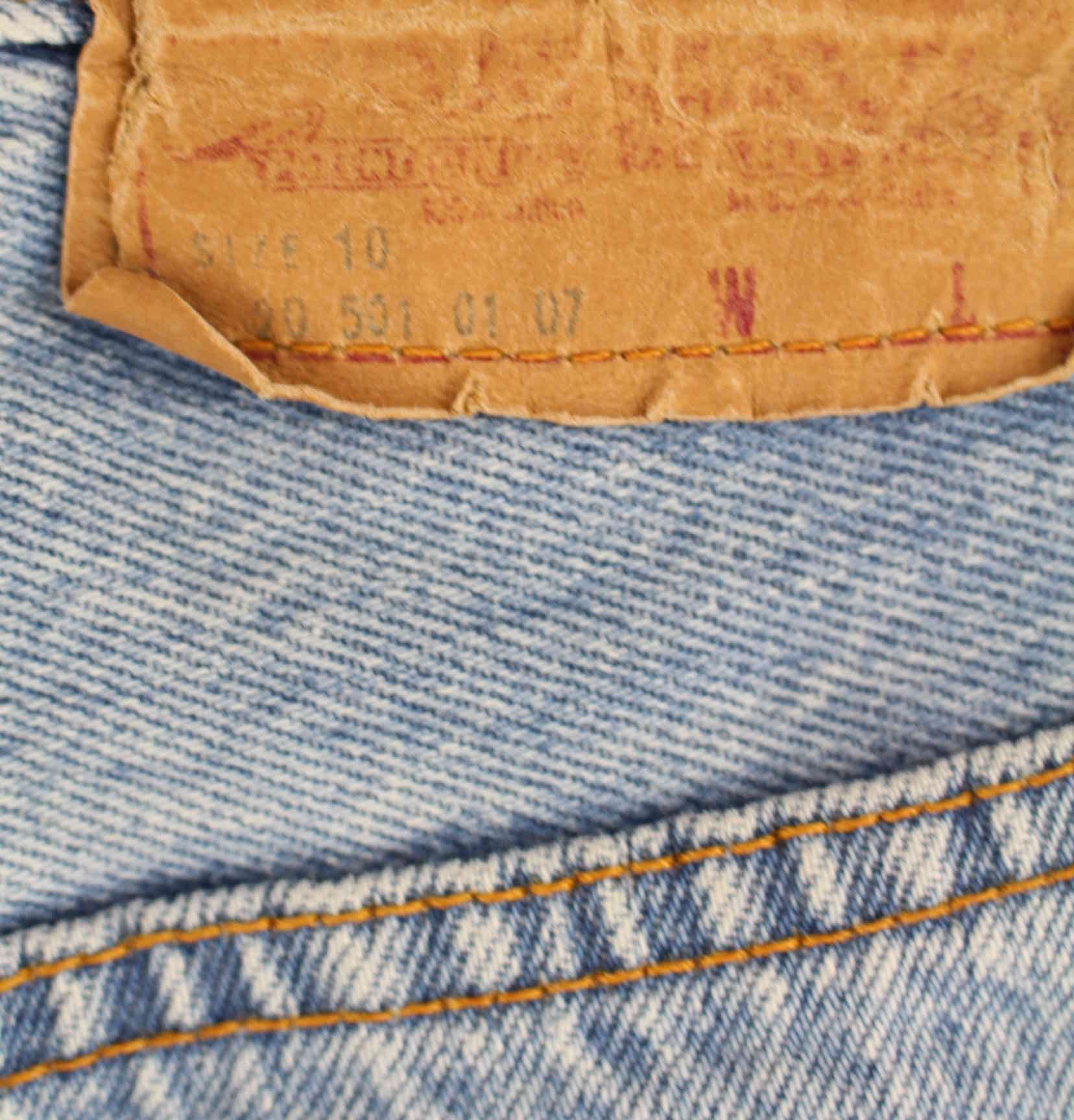 Levi's 501 Jeans Shorts Blau W24 (detail image 4)