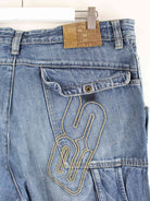 Engelbert Strauss y2k Embroidered Workwear Carpenter Jeans Blau  (detail image 3)