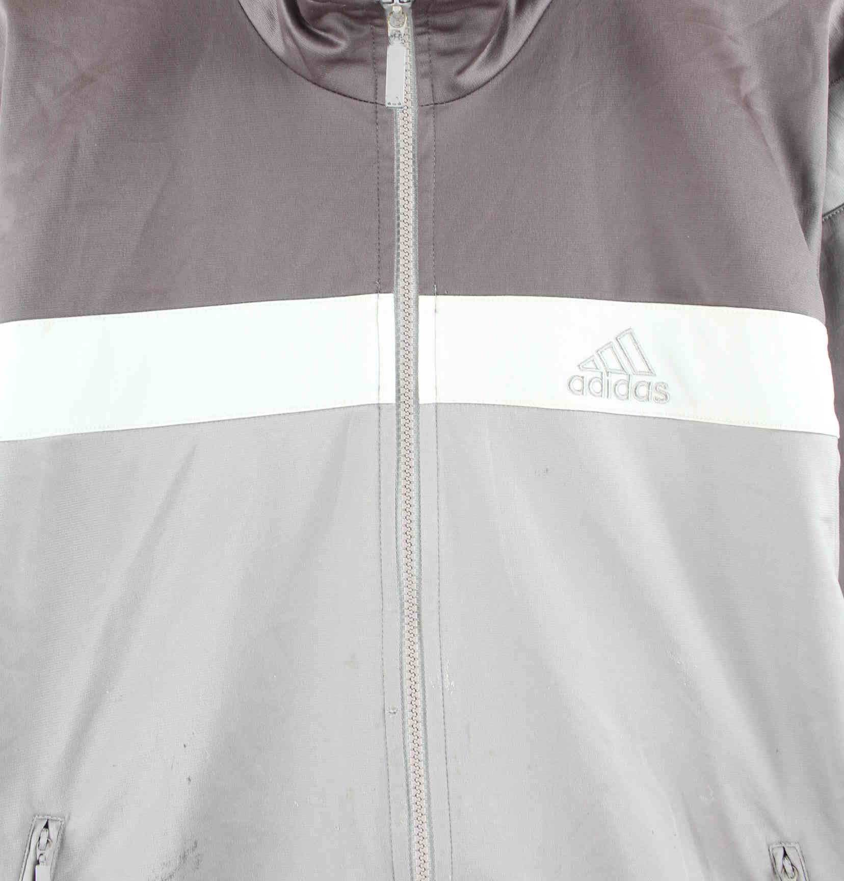 Adidas 90s Vintage 3-Stripes Trainingsjacke Grau L (detail image 1)