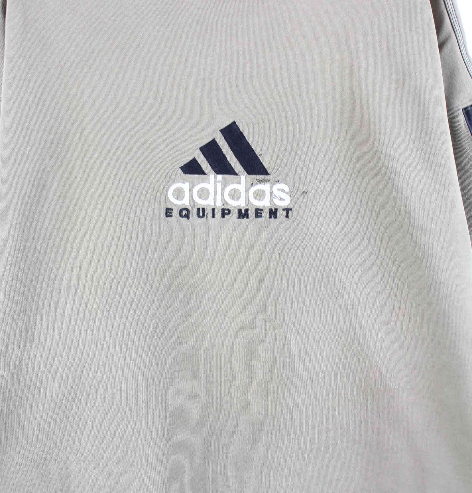 Adidas Equipment 90s Vintage Embroidered Sweater Khaki XXL (detail image 1)
