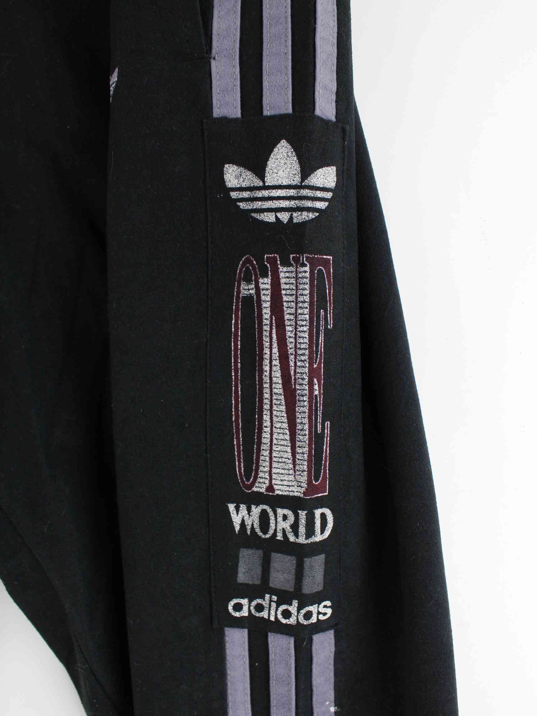 Adidas 80s Vintage One World Print Track Pants Schwarz S (detail image 3)