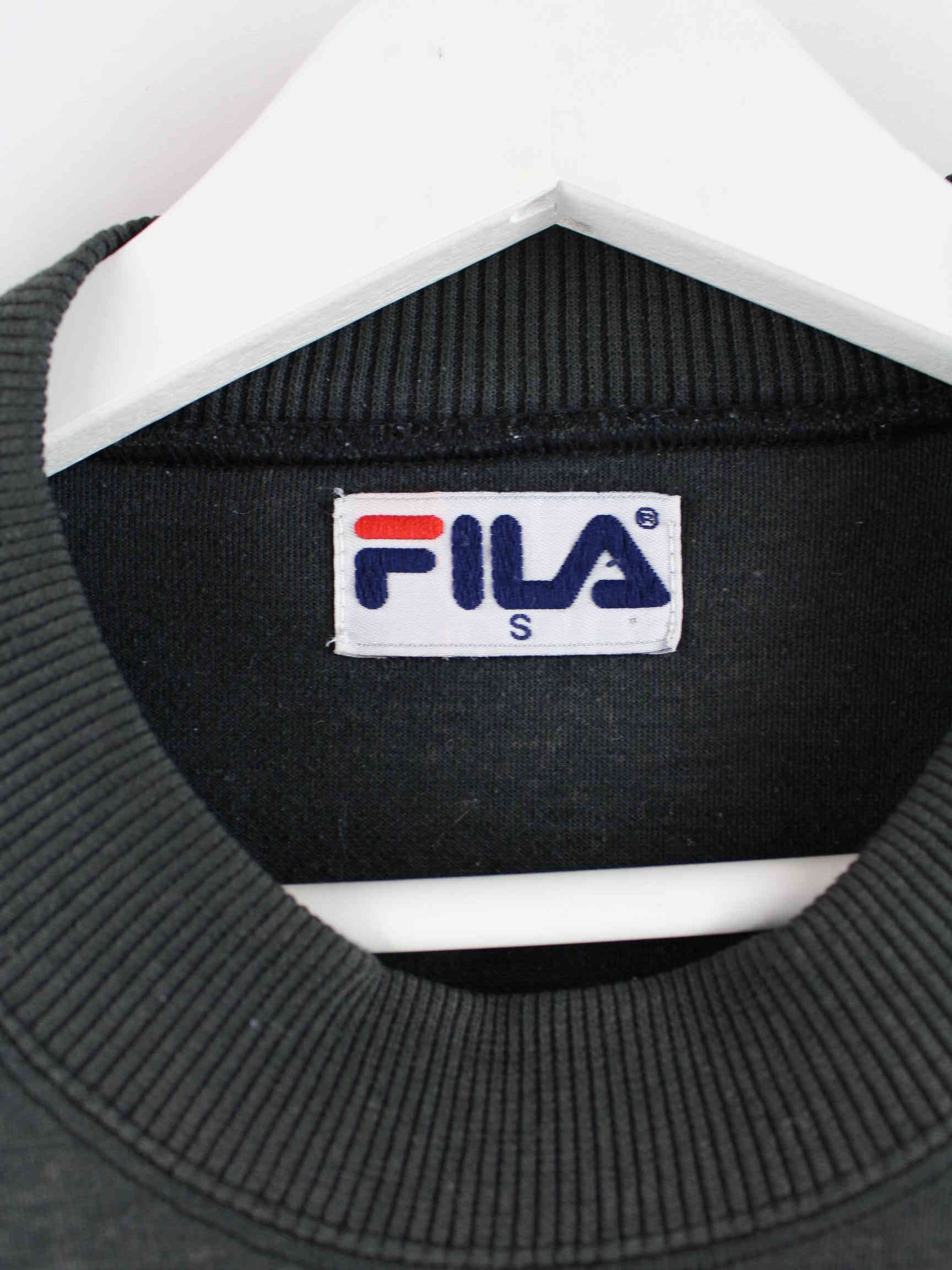 Fila 90s Vintage Embroidered Sweater Grau S (detail image 2)
