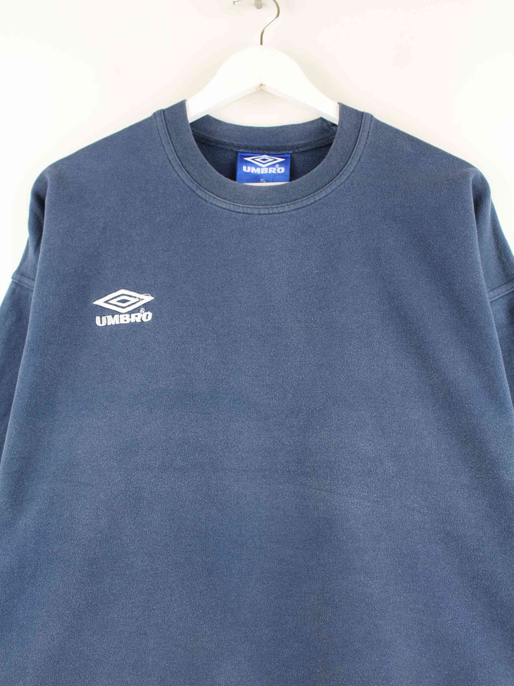 Umbro 90s Vintage Faded Basic Sweater Blau XL (detail image 1)