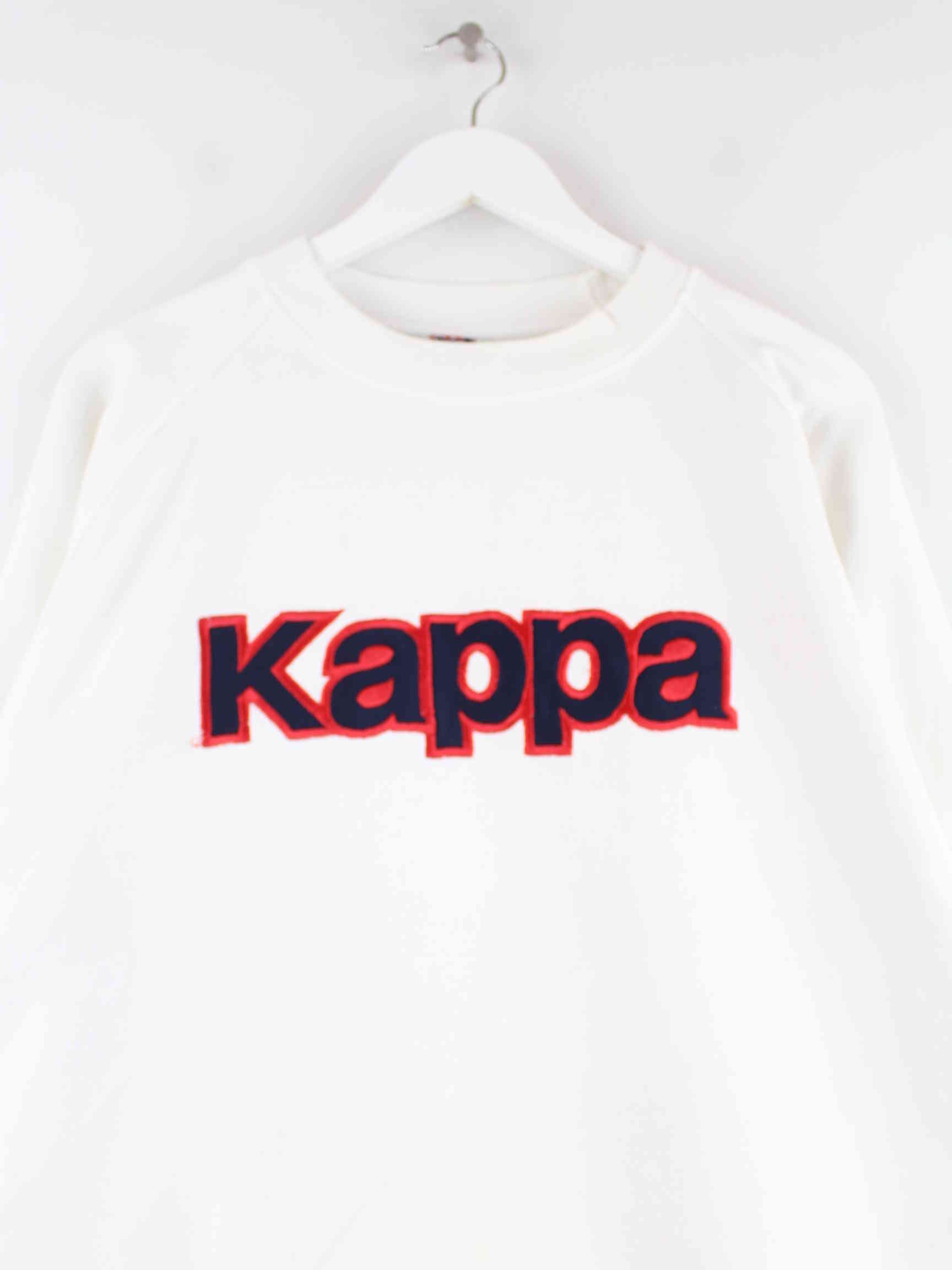 Kappa 90s Vintage Embroidered Sweater Weiß L (detail image 1)