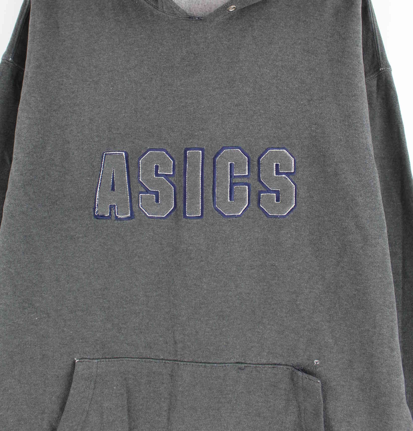 Asics y2k Embroidered Hoodie Grau 3XL (detail image 1)