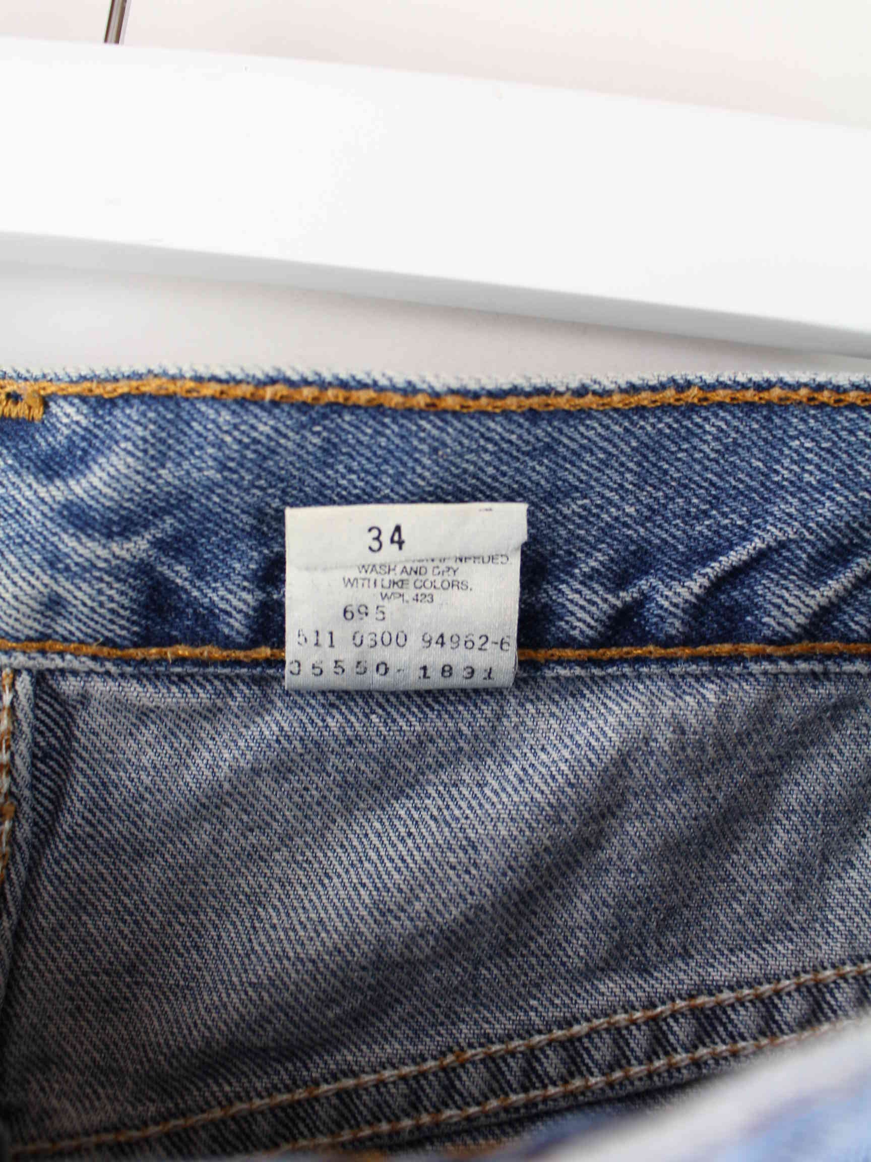 Levi's 1995 Vintage 550 Relaxed Fit Jorts/Jeans Shorts Blau  (detail image 2)