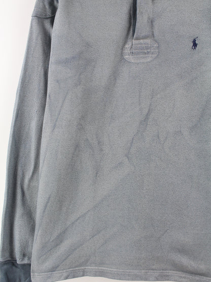 Ralph Lauren Langarm Polo Grau XL