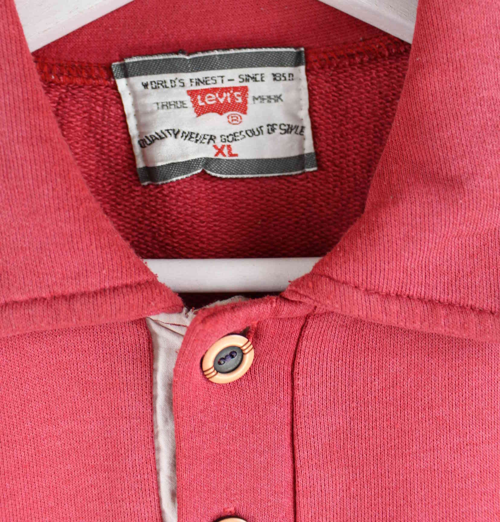 Levi's 90s Vintage Polo Sweater Rot M (detail image 2)