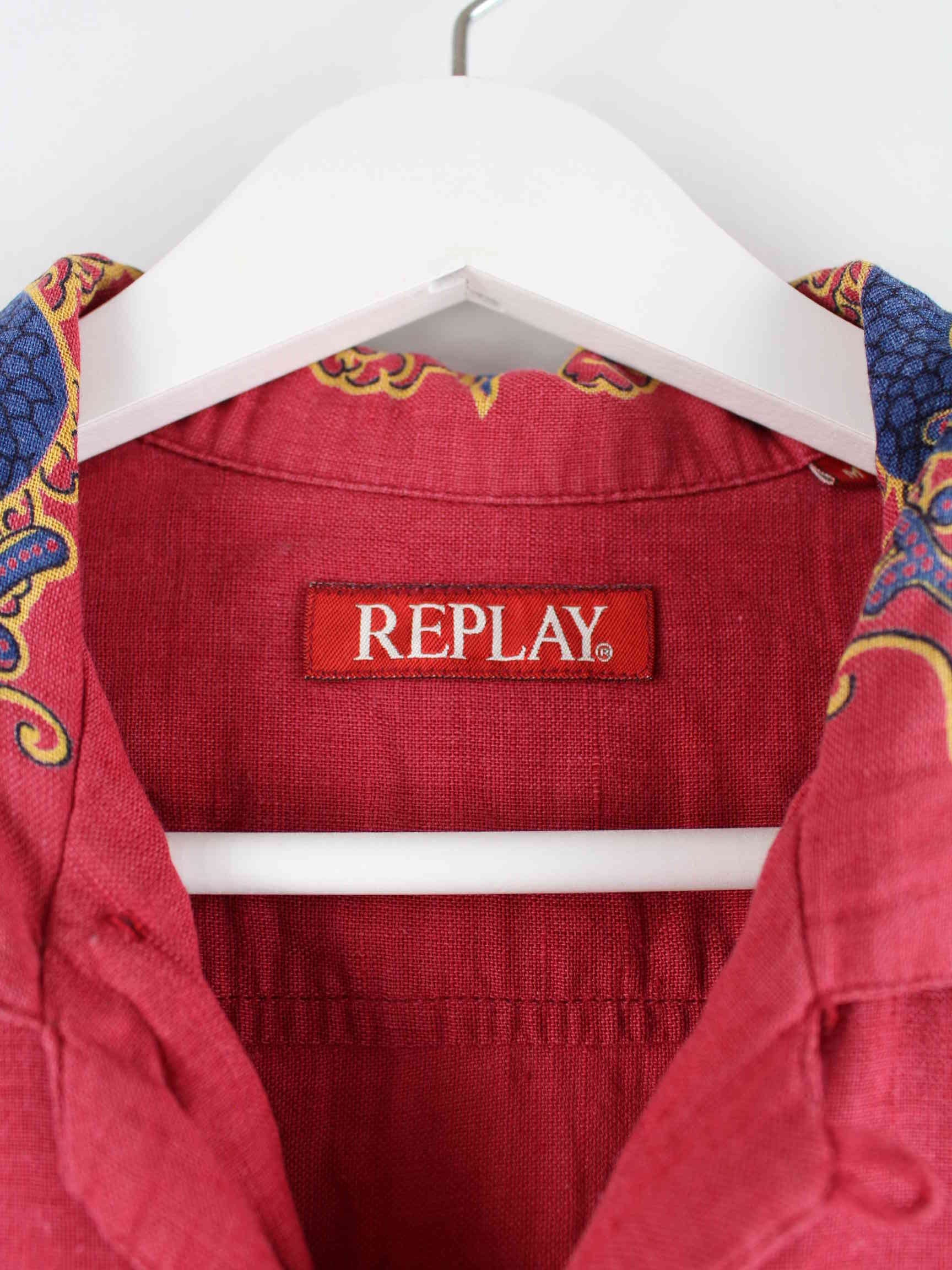 Replay 90s Vintage Dragon Hawaii Hemd Rot M (detail image 2)