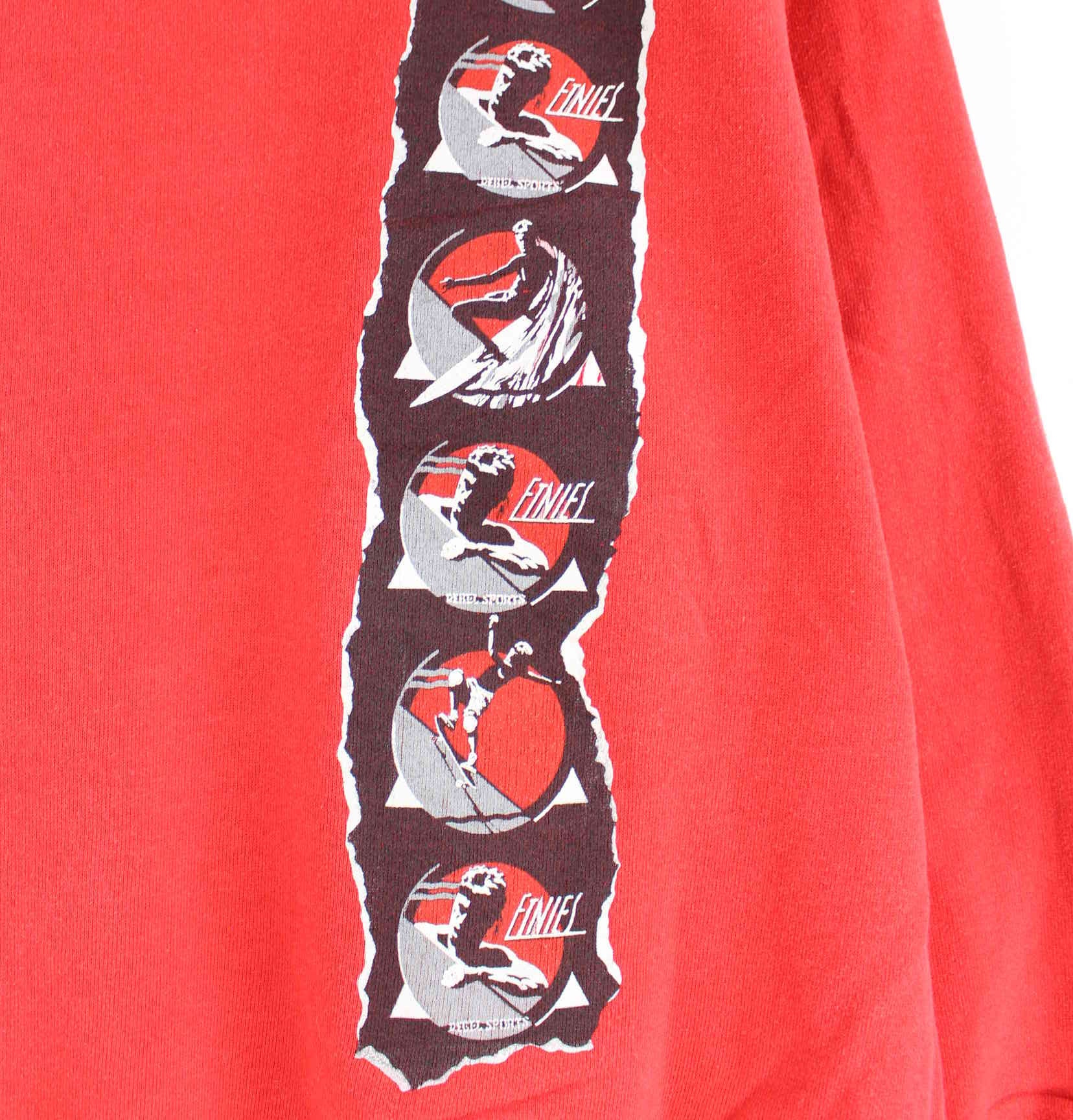 Hanes y2k Surf Print Sweater Rot L (detail image 1)