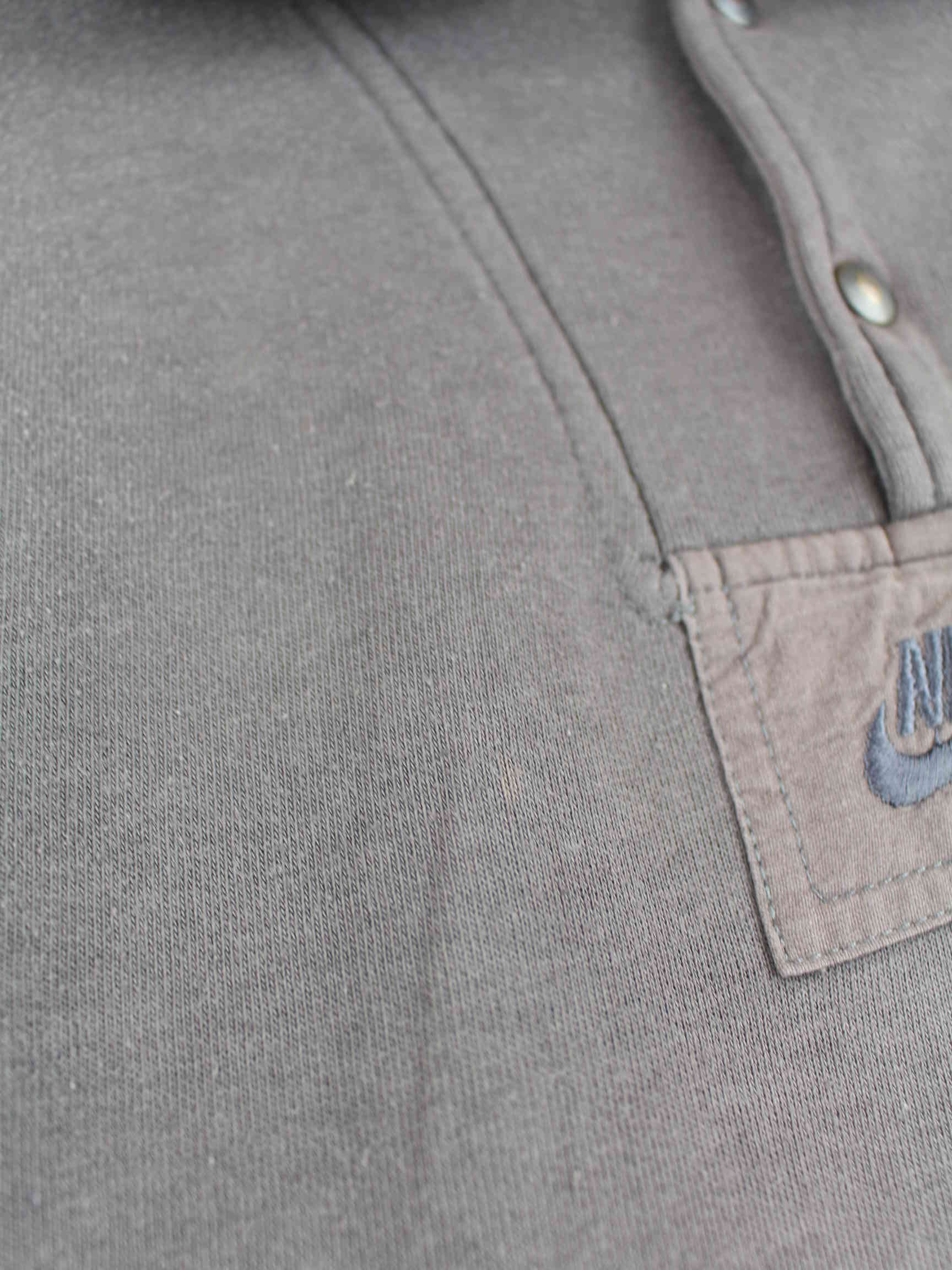 Nike 80s Vintage Center Logo Embroidered Sweater Grau L (detail image 3)