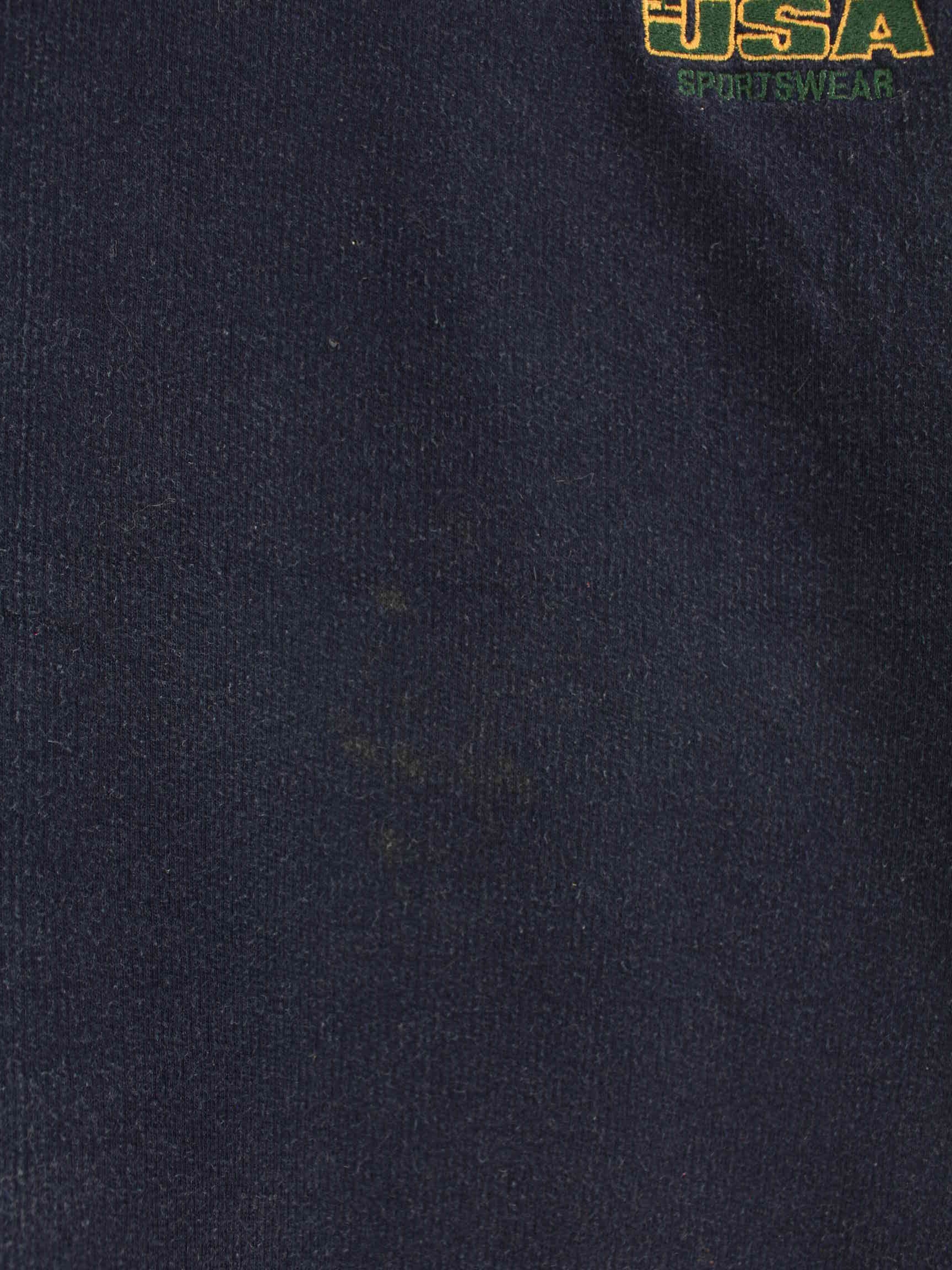 Vintage 90s USA Sportswear V-Neck Sweater Blau L (detail image 3)