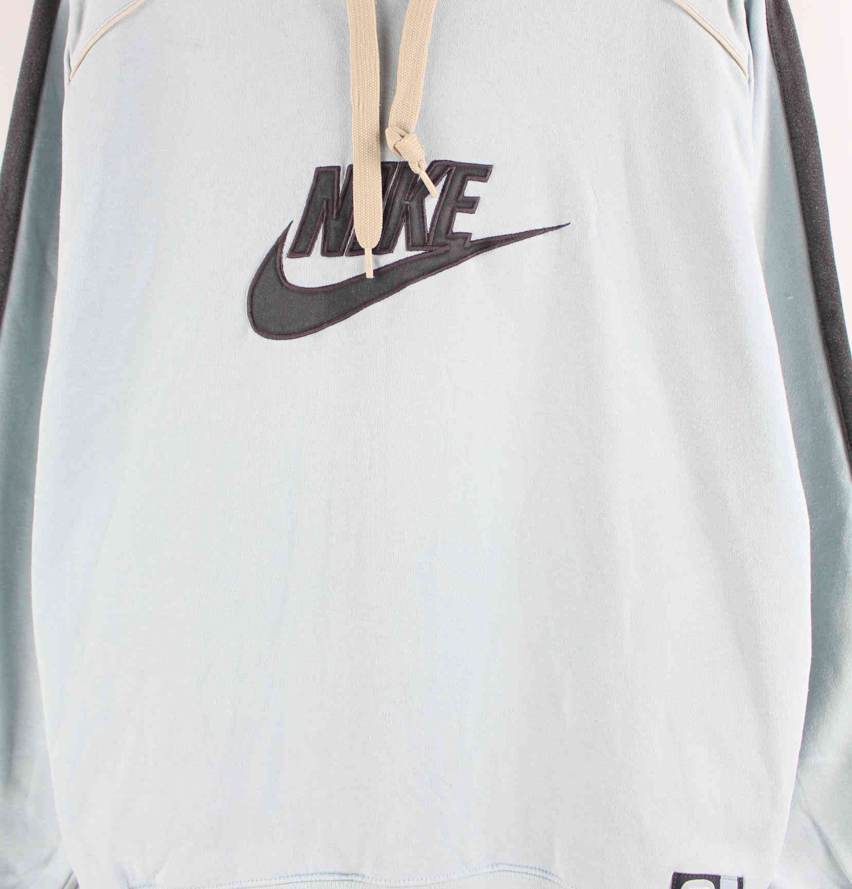 Nike y2k Big Logo Embroidered Hoodie Blau S (detail image 1)