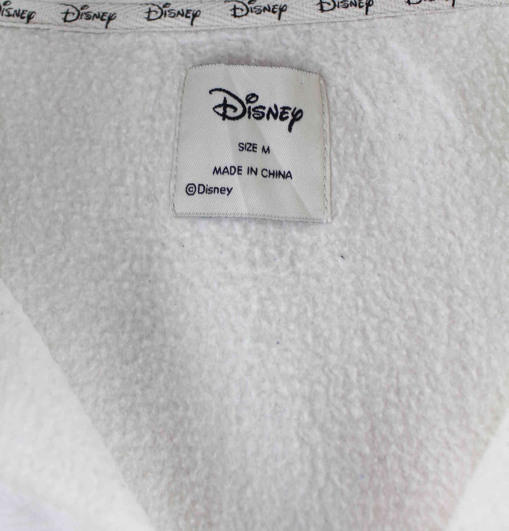 Disney Mickey Mouse Print Half Zip Sweater Beige M (detail image 2)