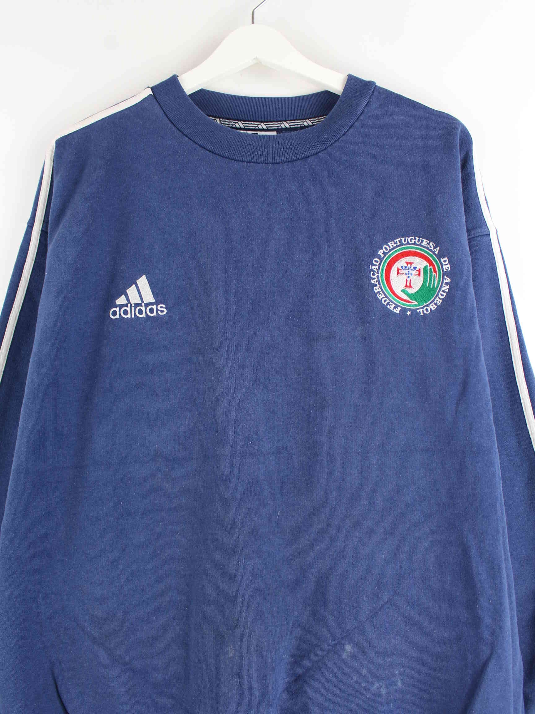 Adidas 80s Vintage Portugal Embroidered Sweater Blau XL (detail image 1)