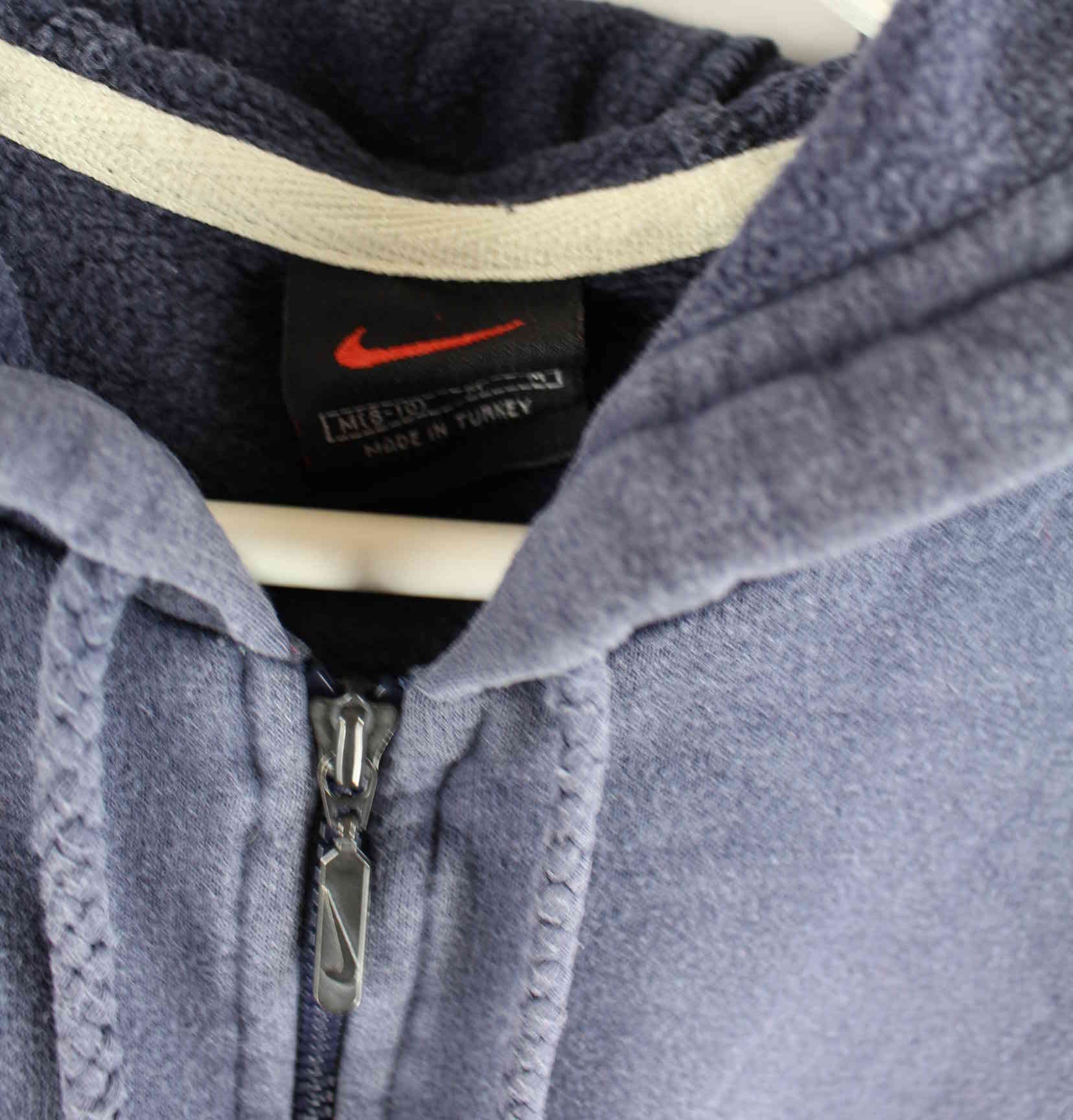 Nike 90s Vintage Center Swoosh Half Zip Hoodie Blau S (detail image 2)