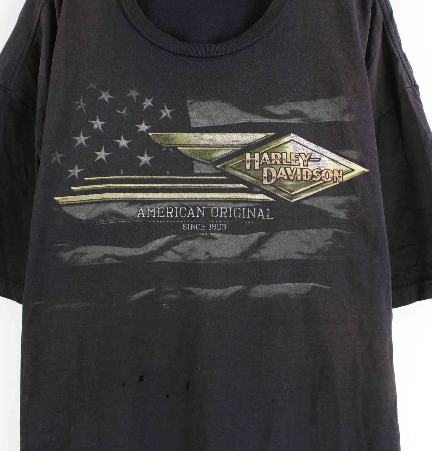 Harley Davidson y2k Print T-Shirt Schwarz 4XL (detail image 1)