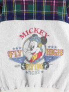 Disney y2k Mickey Mouse Print Fleece Sweater Grau S (detail image 1)