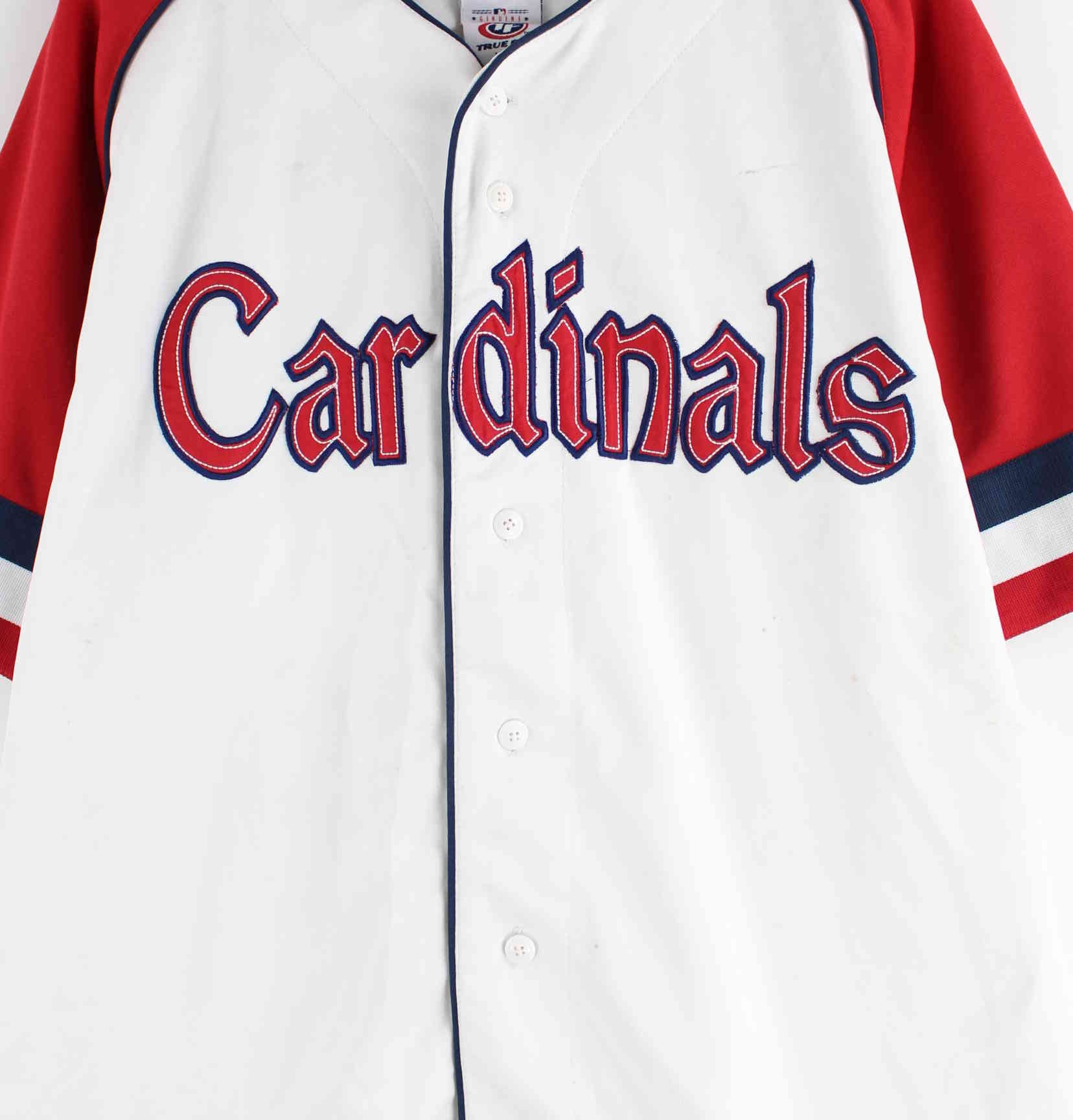 MLB 90s Vintage Cardinals Embroidered Jersey Weiß L (detail image 1)