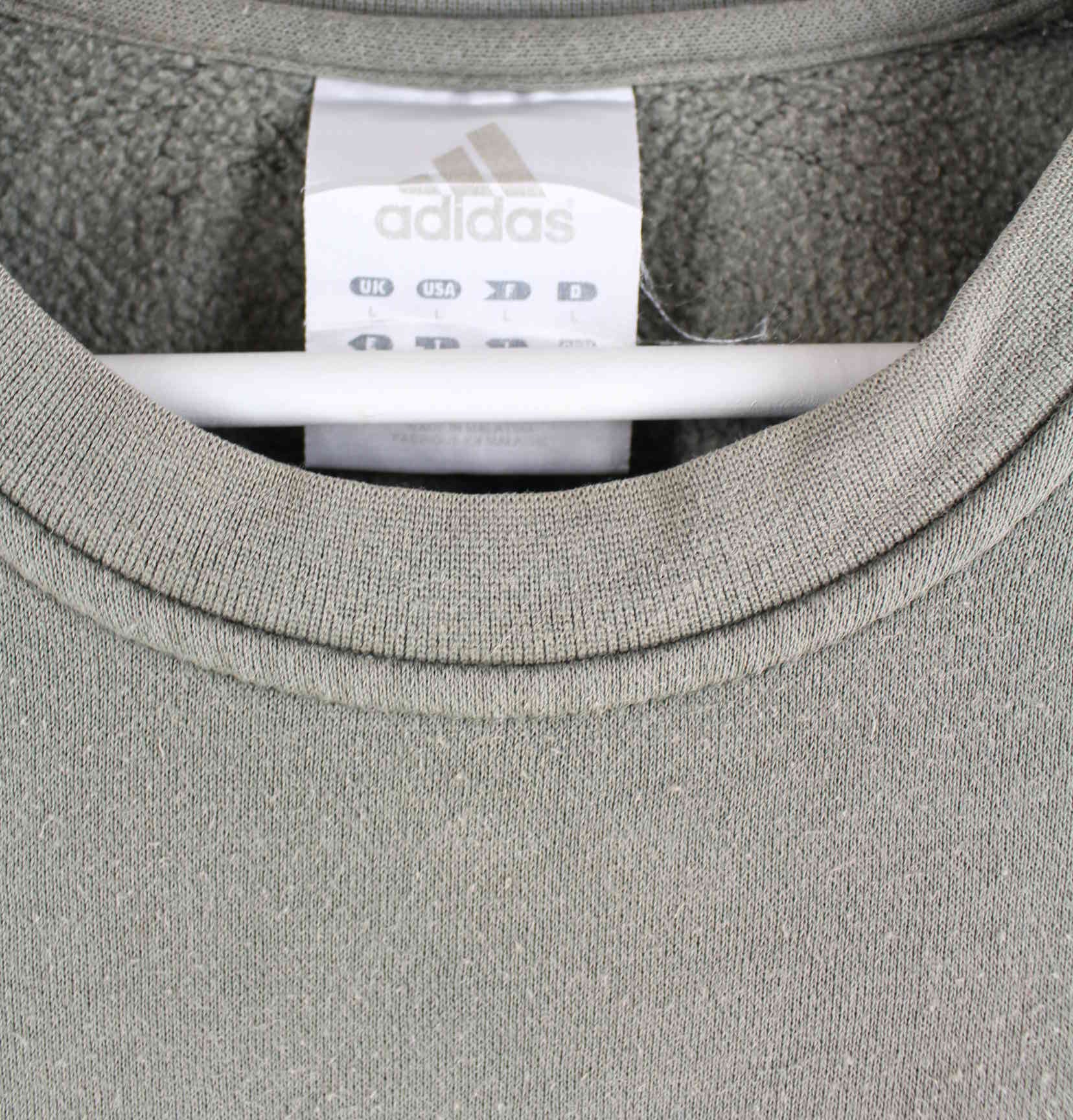 Adidas y2k Big Logo Embroidered Sweater Olive L (detail image 2)