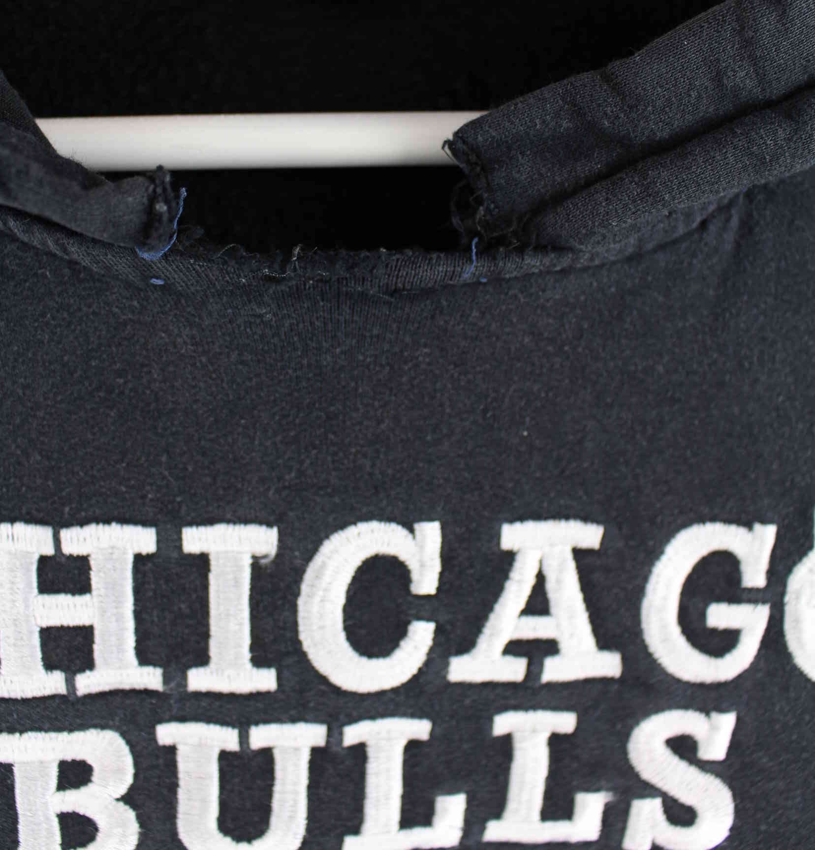 Vintage Chicago Bulls Embroidered Hoodie Schwarz M (detail image 2)