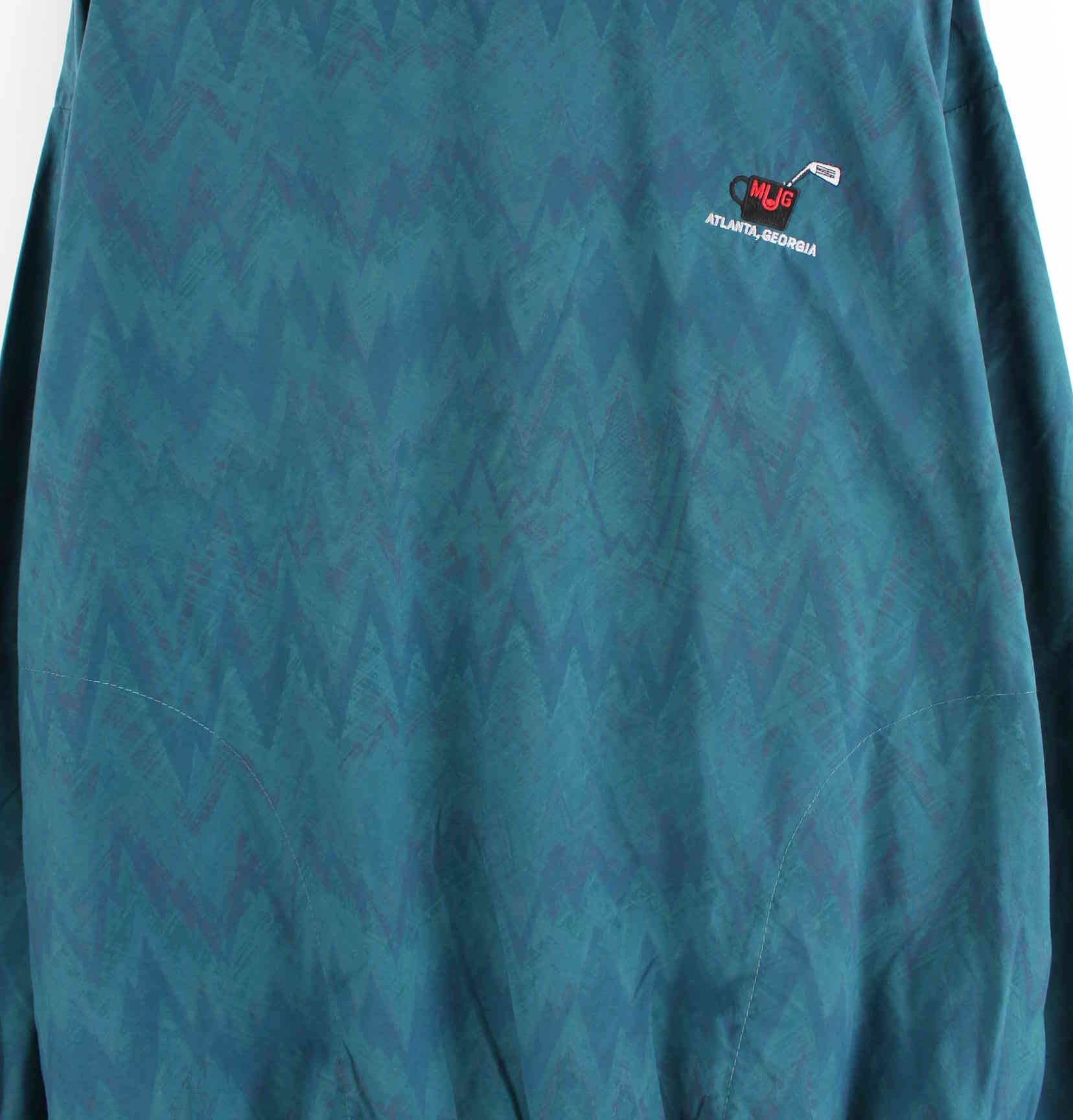 Vintage Embroidered Golf Track Top Sweater Grün XL (detail image 1)