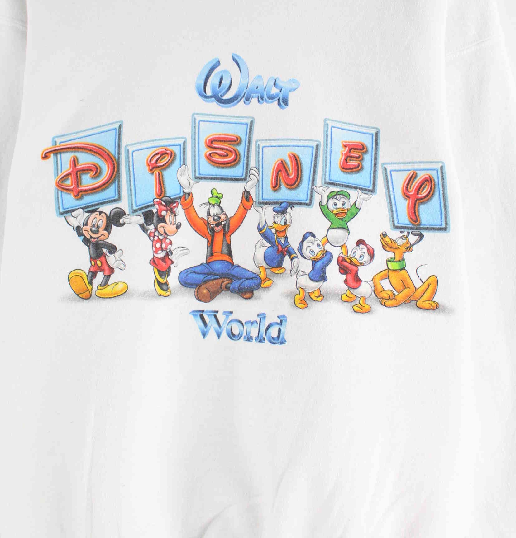 Disney y2k Disney World Print Sweater Weiß S (detail image 1)
