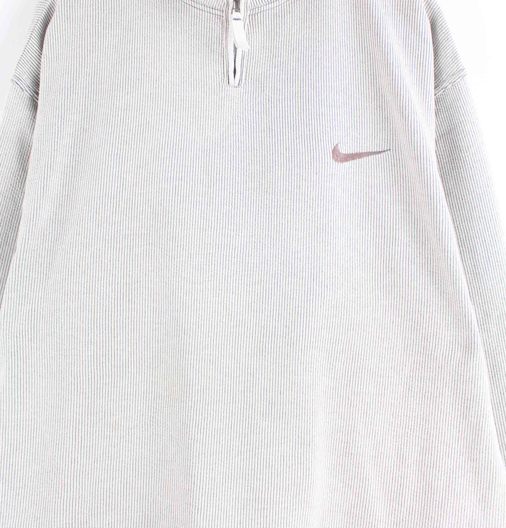 Nike 90s Vintage Half Zip Swoosh Sweater Grau XL (detail image 1)