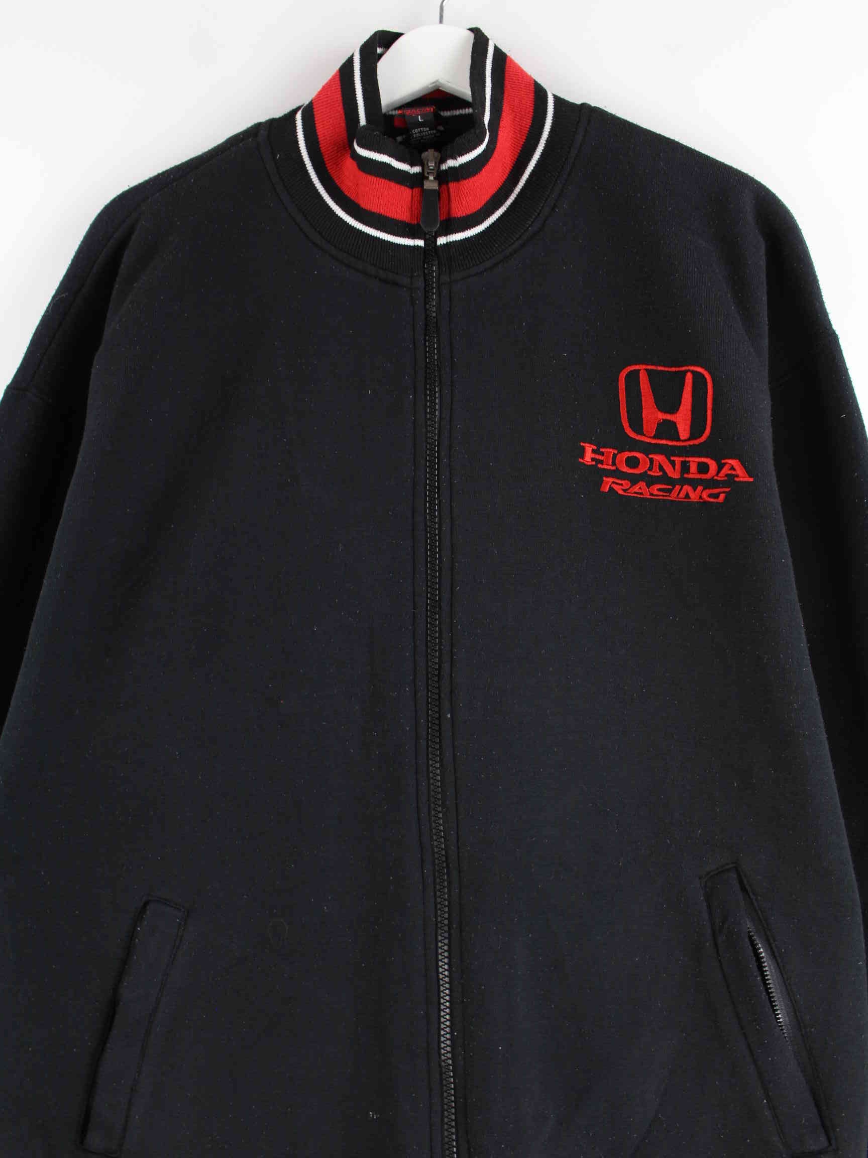 Vintage Honda Embroidered Racing Sweatjacke Schwarz L (detail image 1)