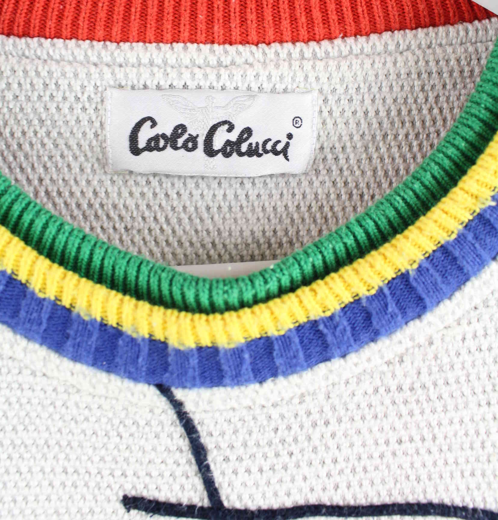 Carlo Colucci 90s Vintage 1234 Pullover Grau XL (detail image 2)