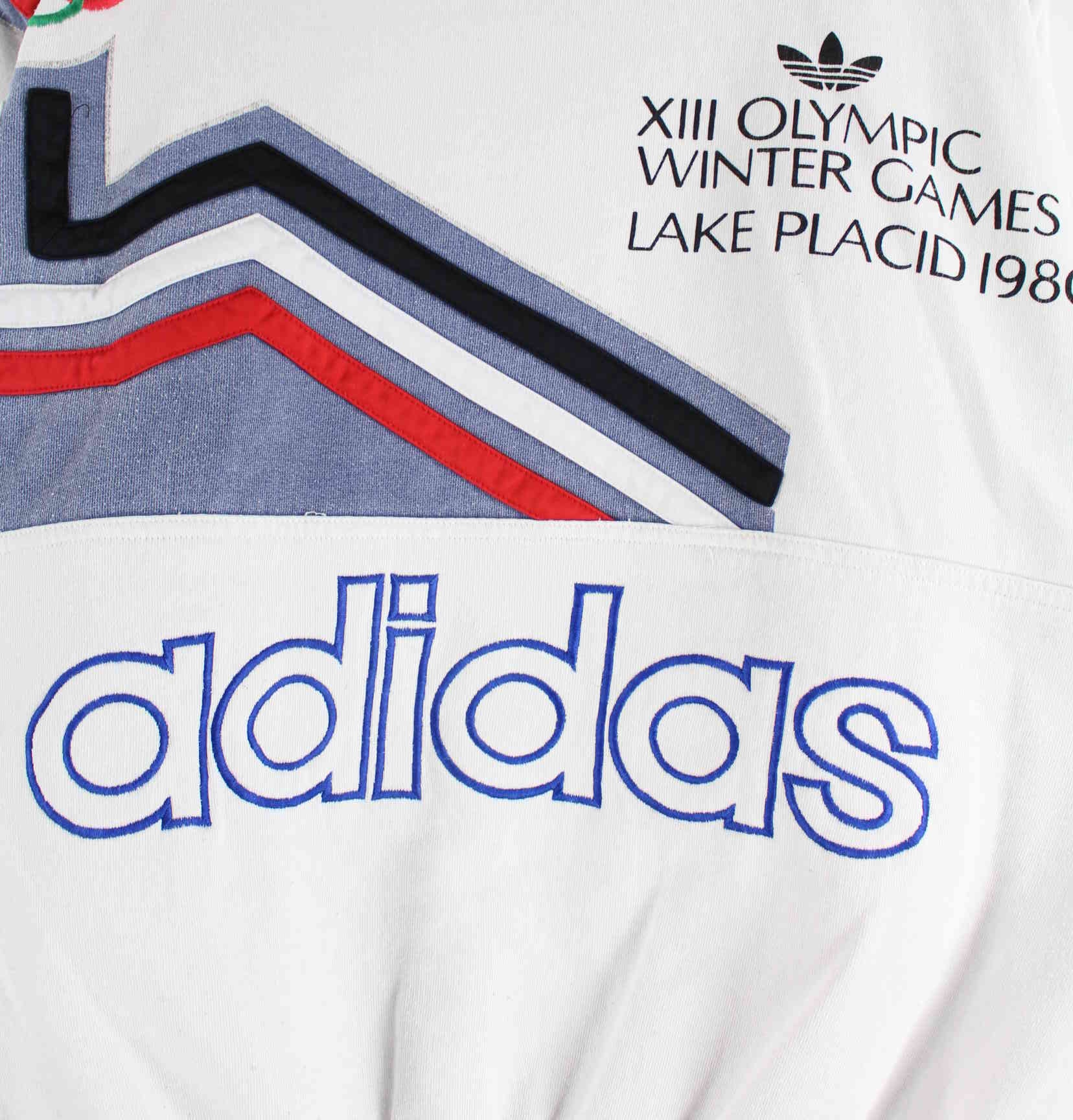 Adidas 1980 Olympic Winter Games Embroidered Sweater Weiß M (detail image 1)