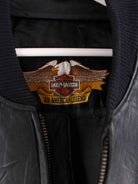 Harley Davidson 90s Vintage Embroidered Jacke Schwarz L (detail image 2)