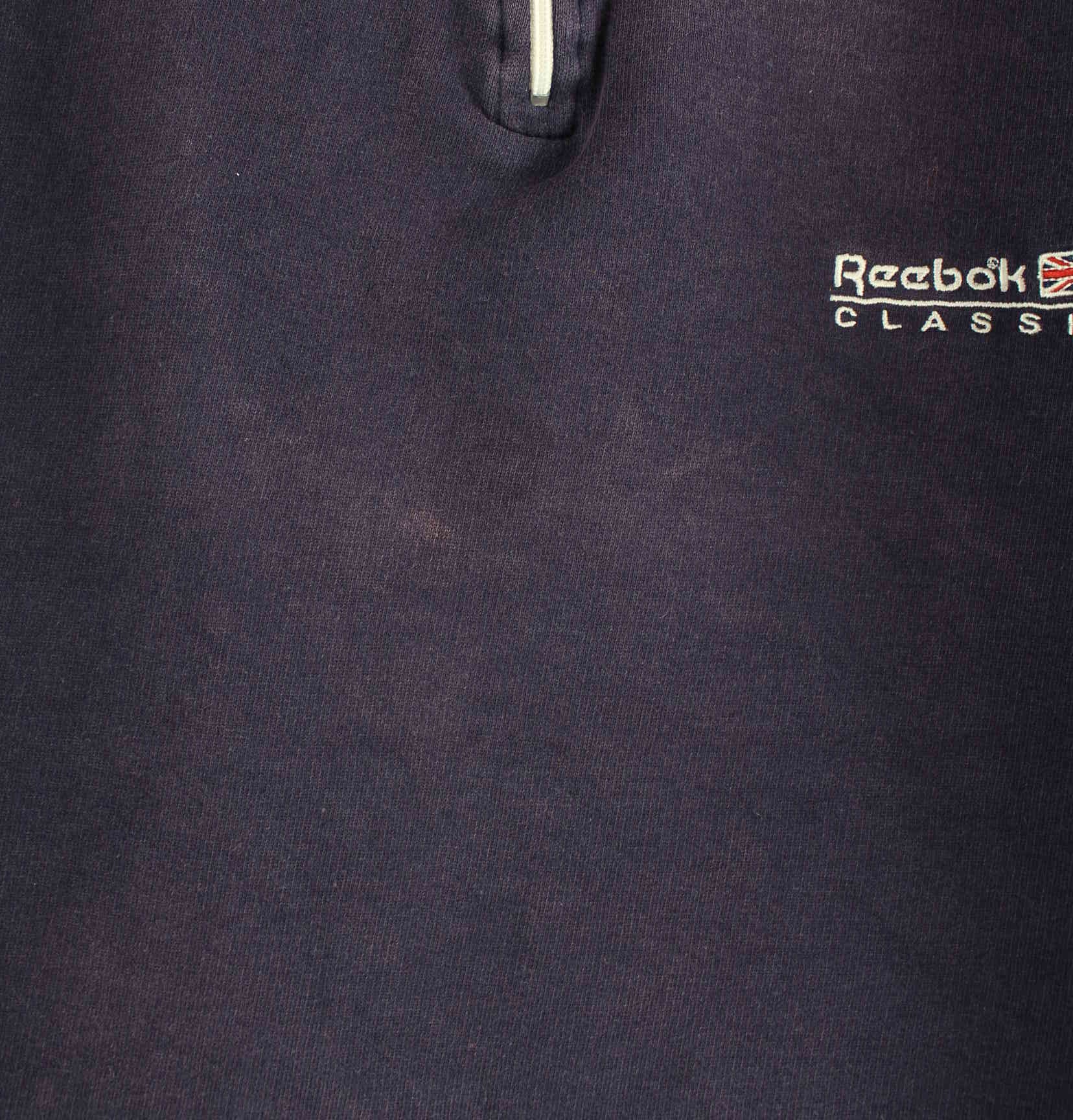 Reebok Embroidered Half Zip Sweater Blau L (detail image 2)